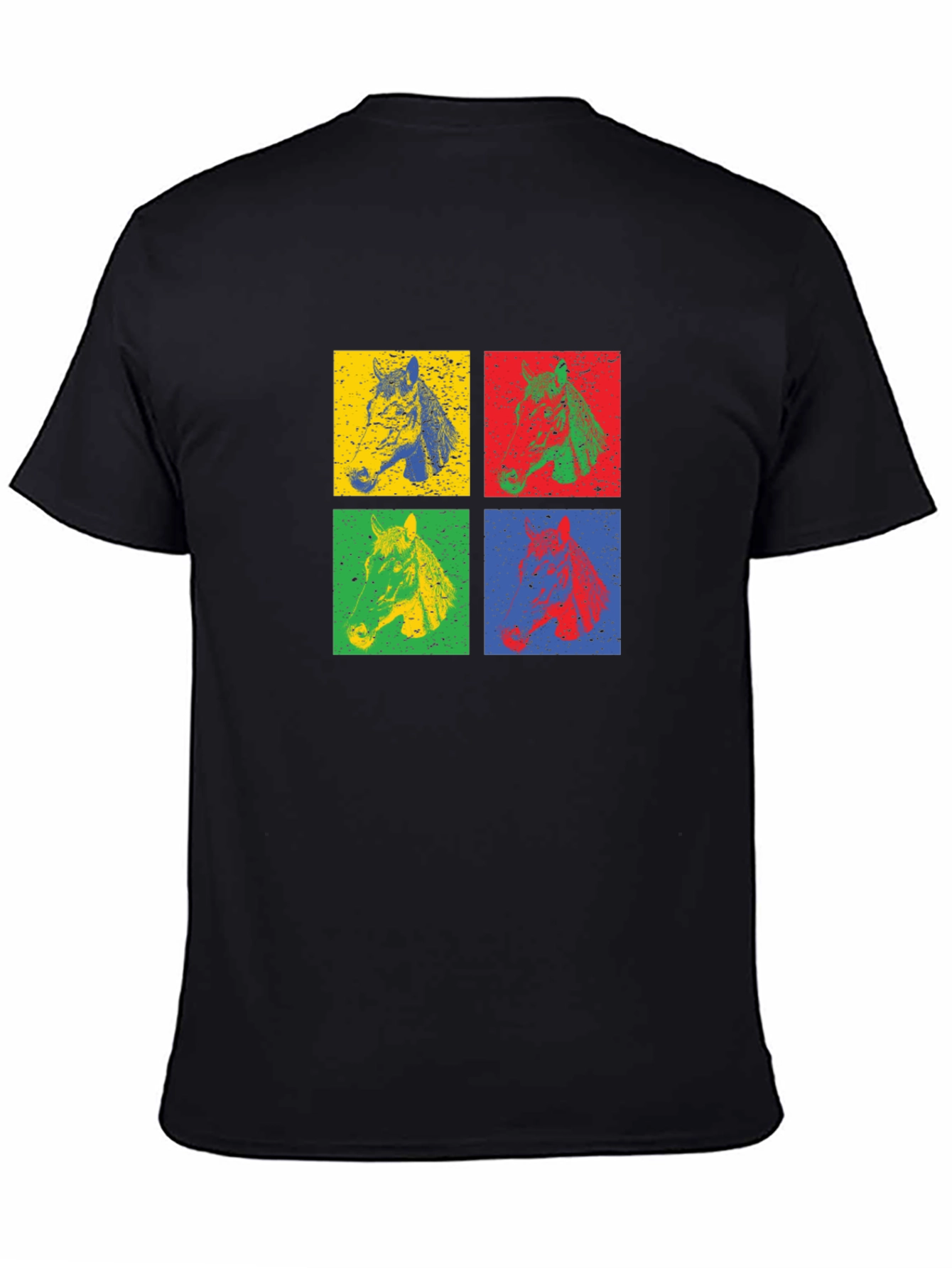 Retro Horse Graphic Tee - Black