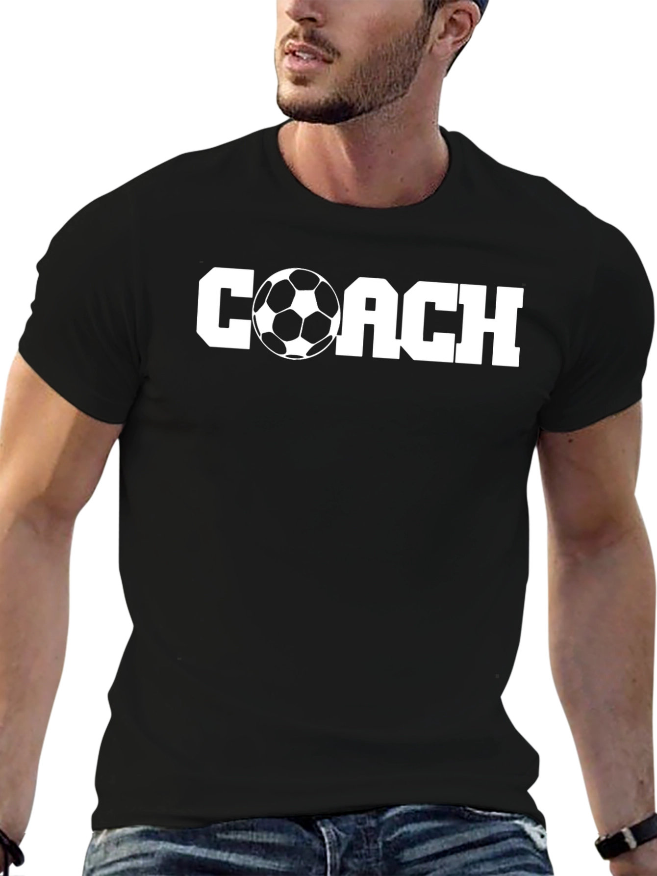 Soccer Coach T-Shirt - Black
