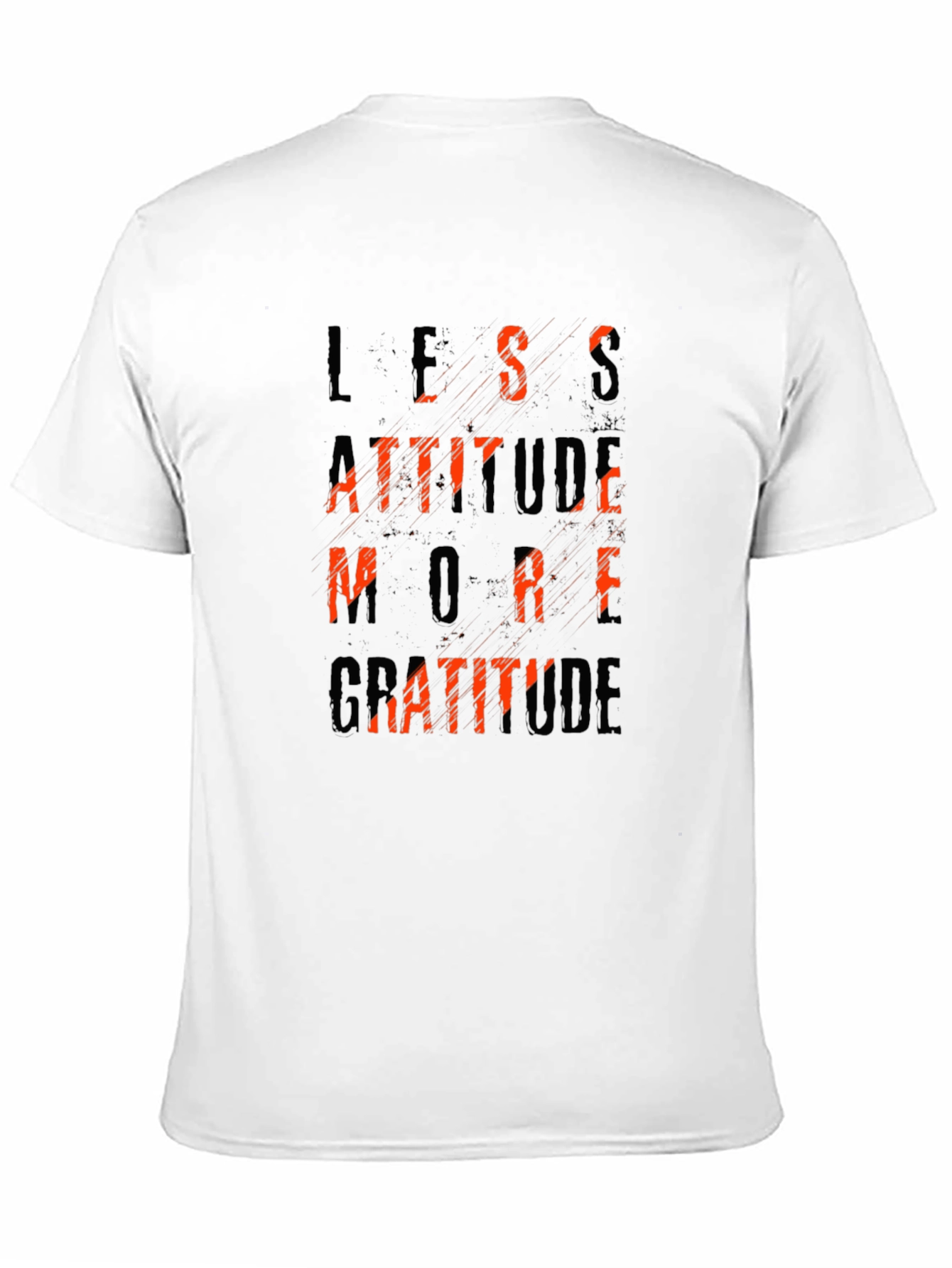 Less Attitude More Gratitude Black T-Shirt