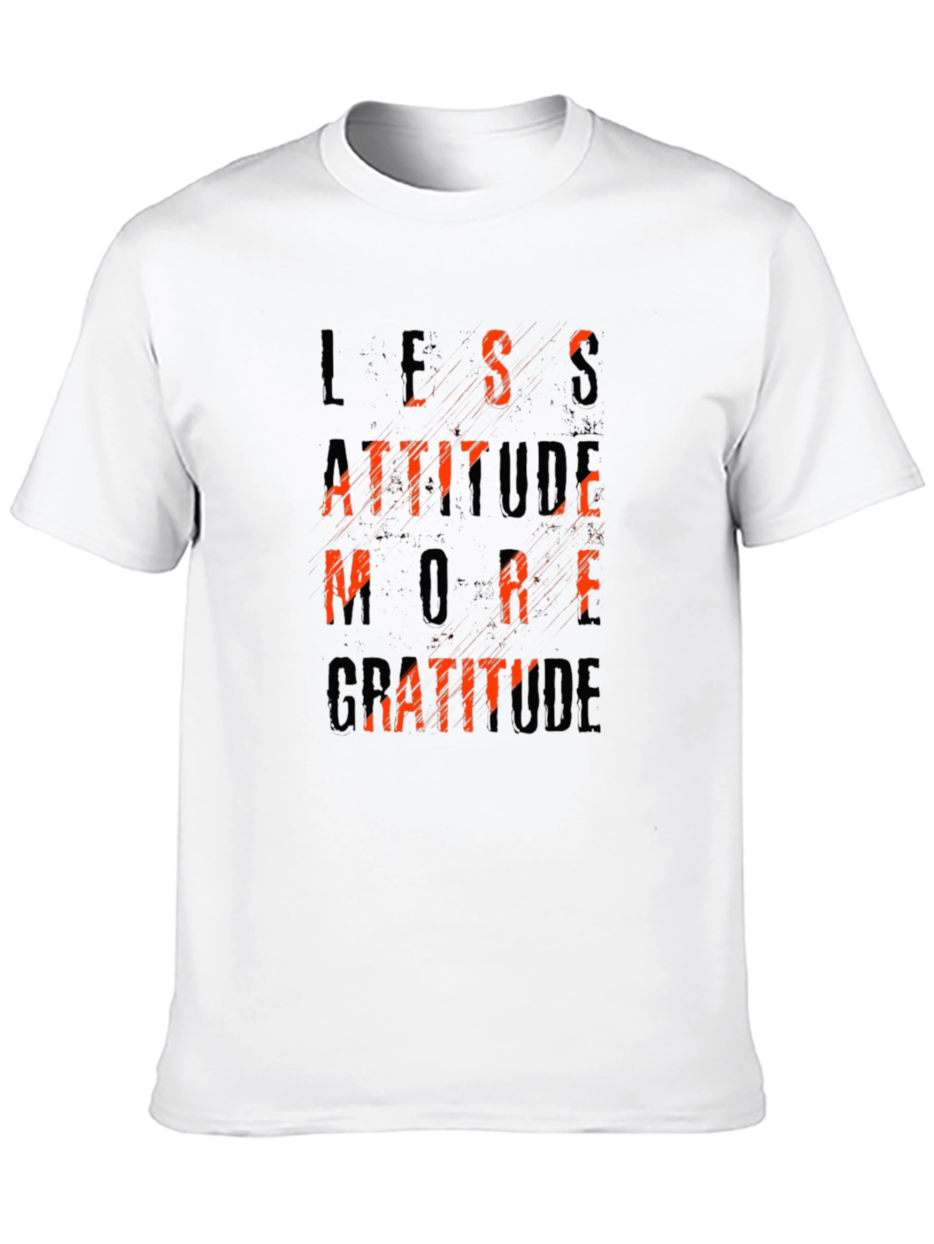 Less Attitude More Gratitude Black T-Shirt