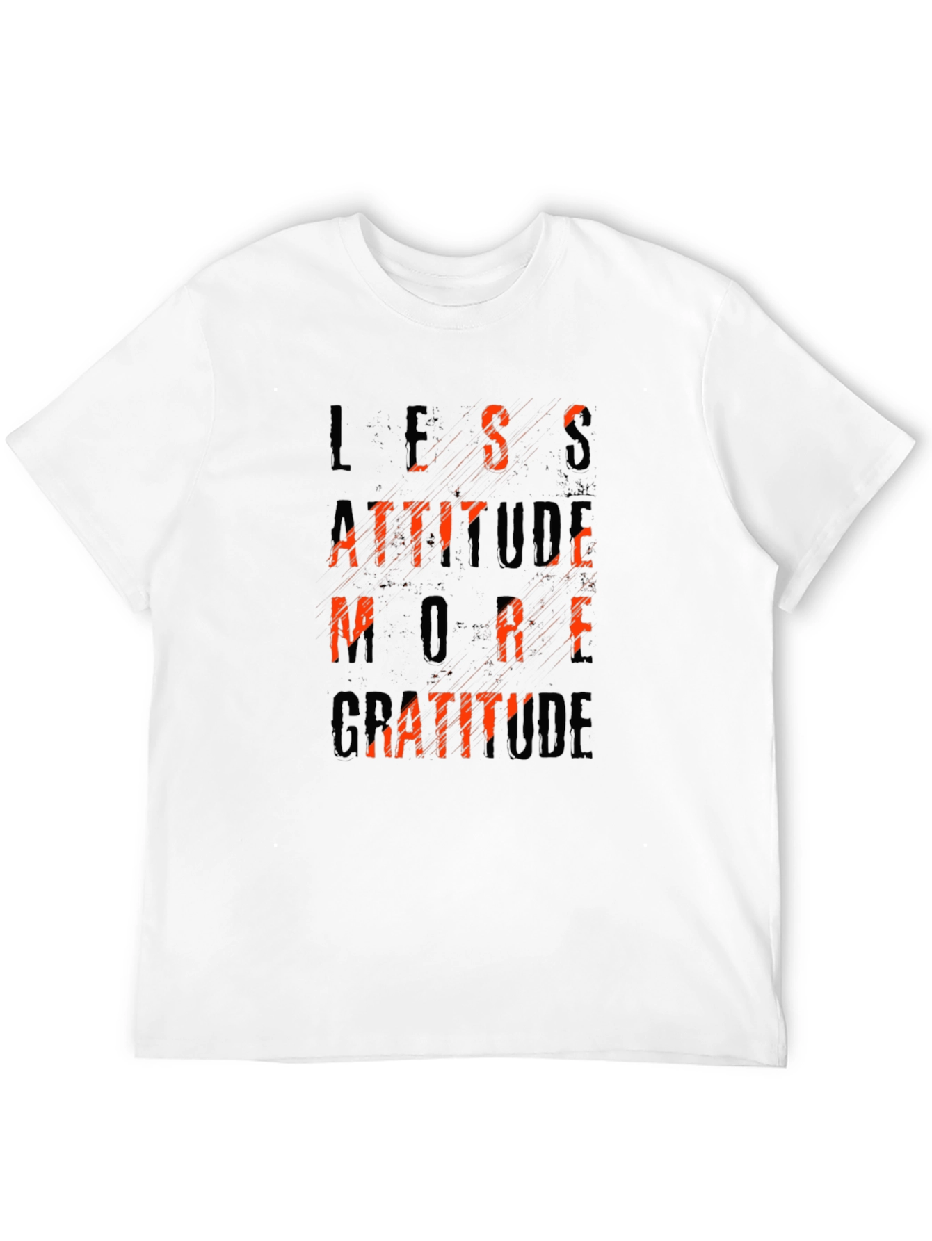 Less Attitude More Gratitude Black T-Shirt