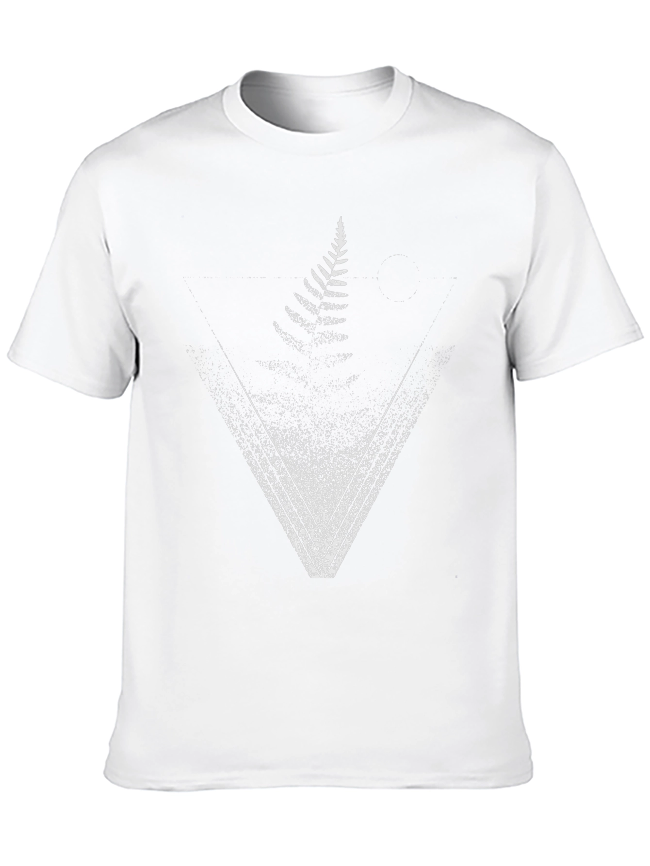Fern Triangle Graphic T-Shirt - Black