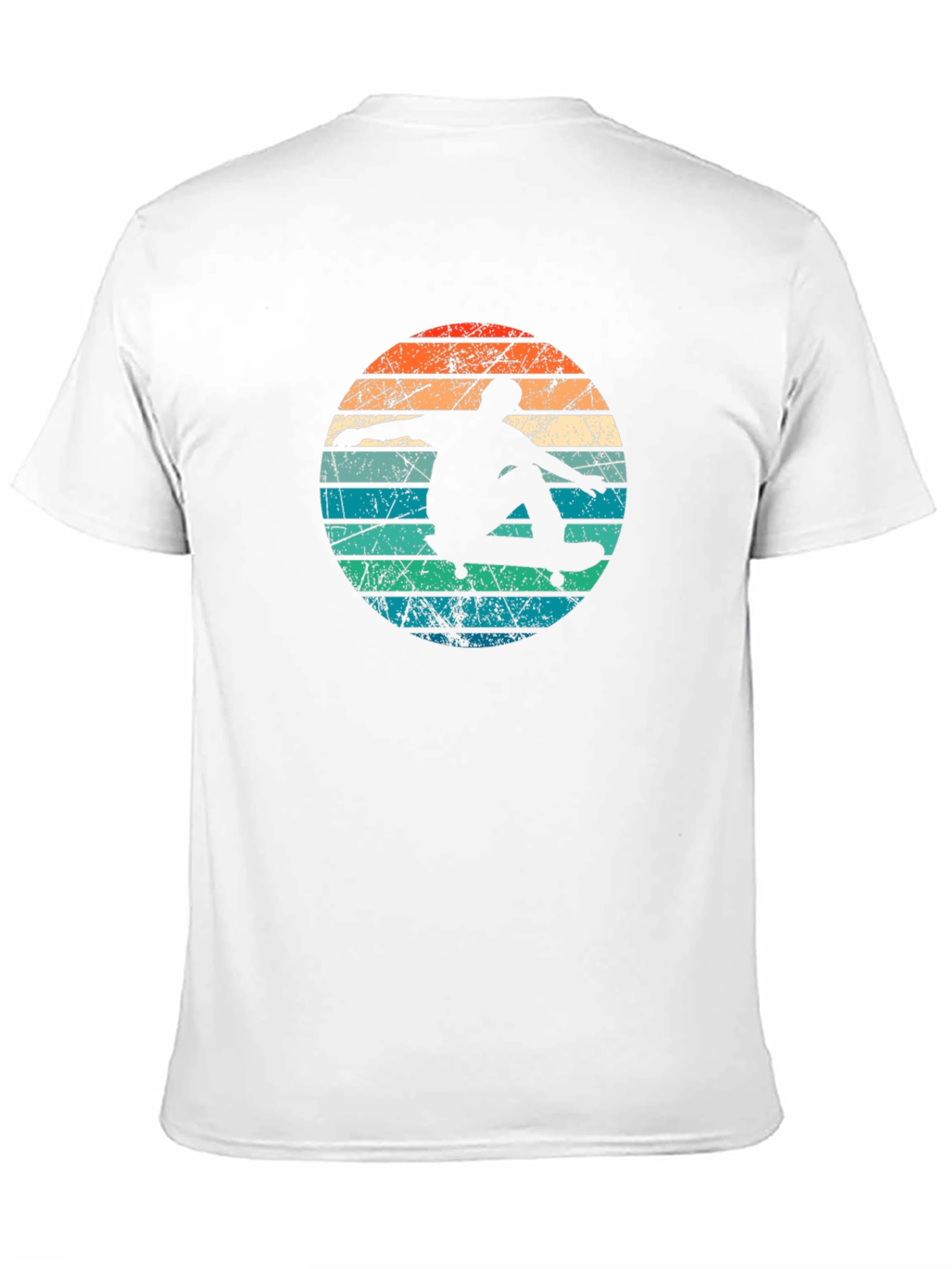 Retro Skateboarder Graphic Tee - Black