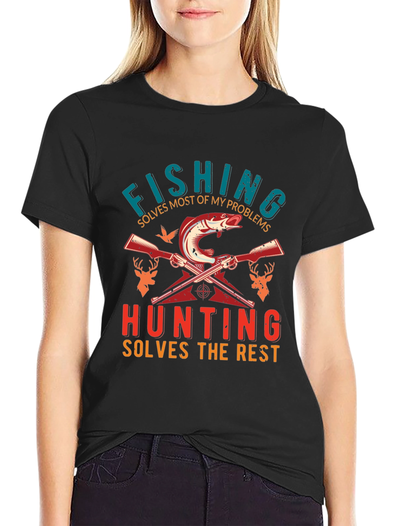Fishing and Hunting Graphic Tee