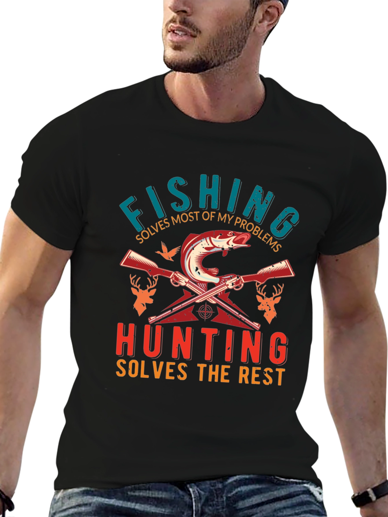 Fishing and Hunting Graphic Tee
