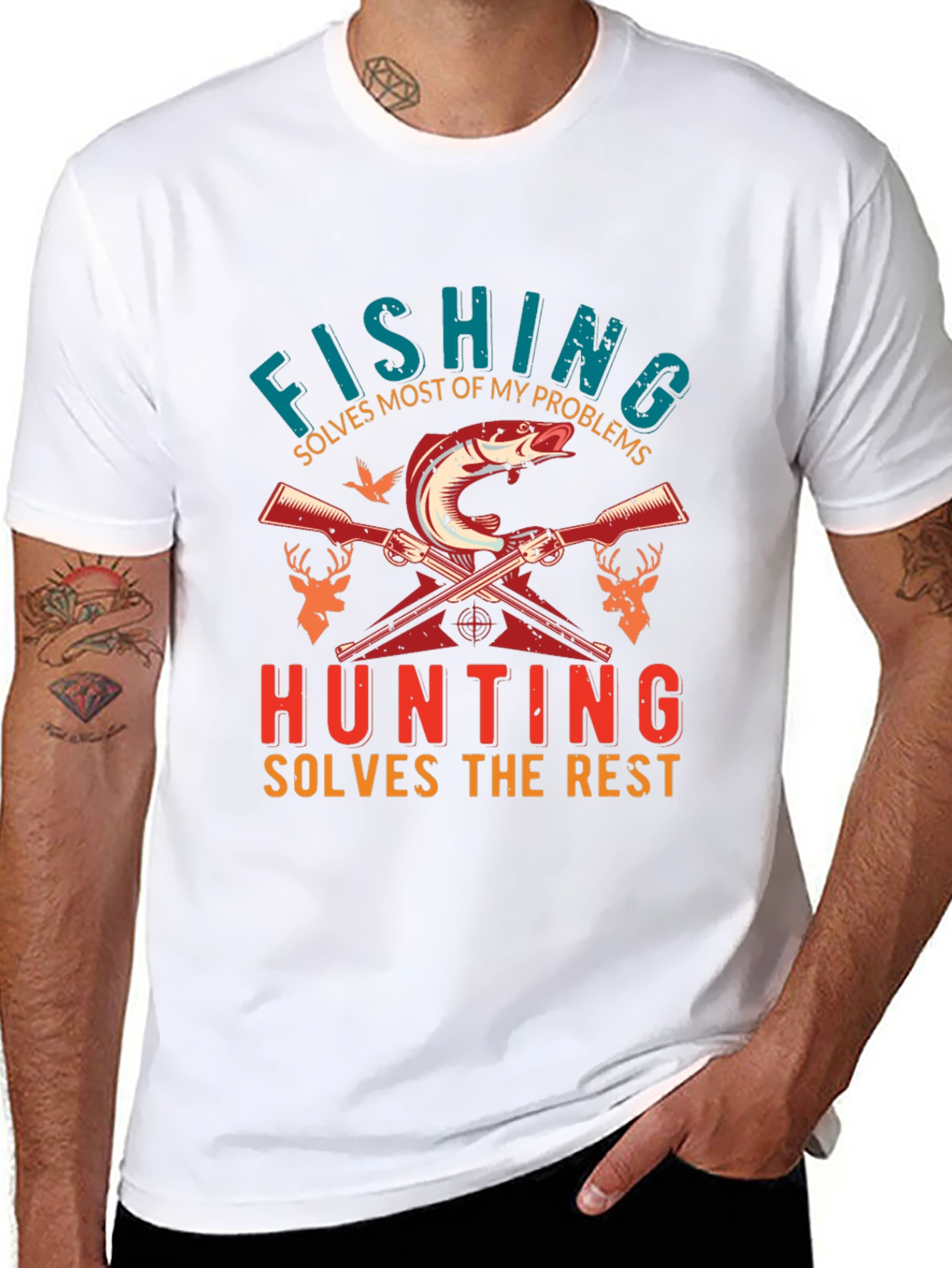 Fishing and Hunting Graphic Tee