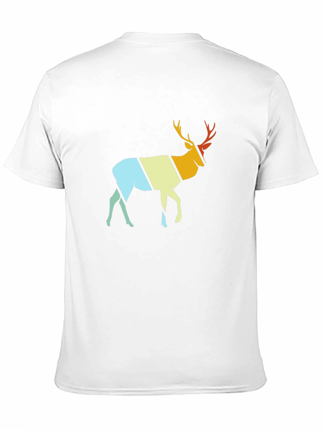Retro Deer Graphic T-Shirt - Stylish Crew Neck Tee