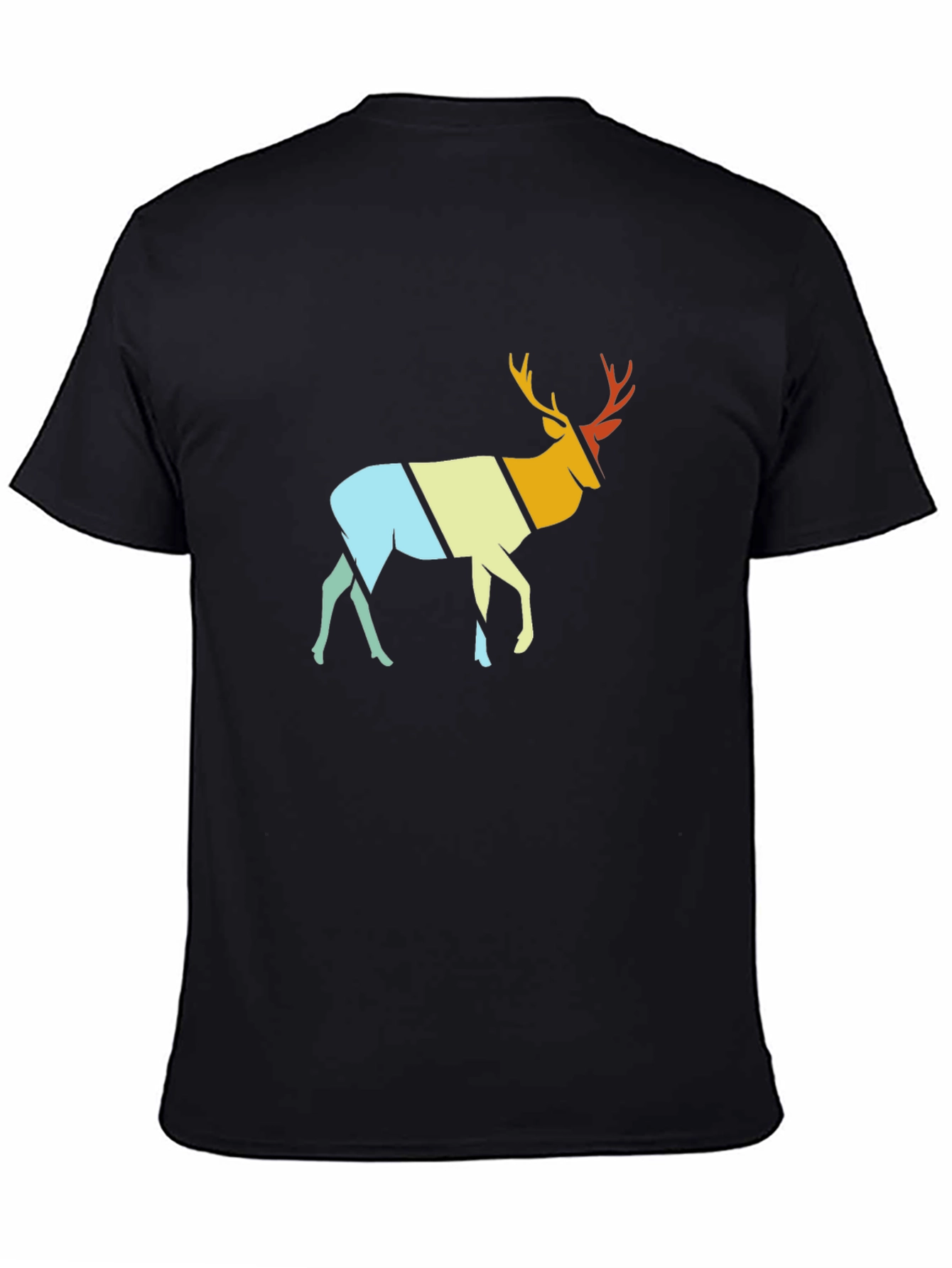 Retro Deer Graphic T-Shirt - Stylish Crew Neck Tee
