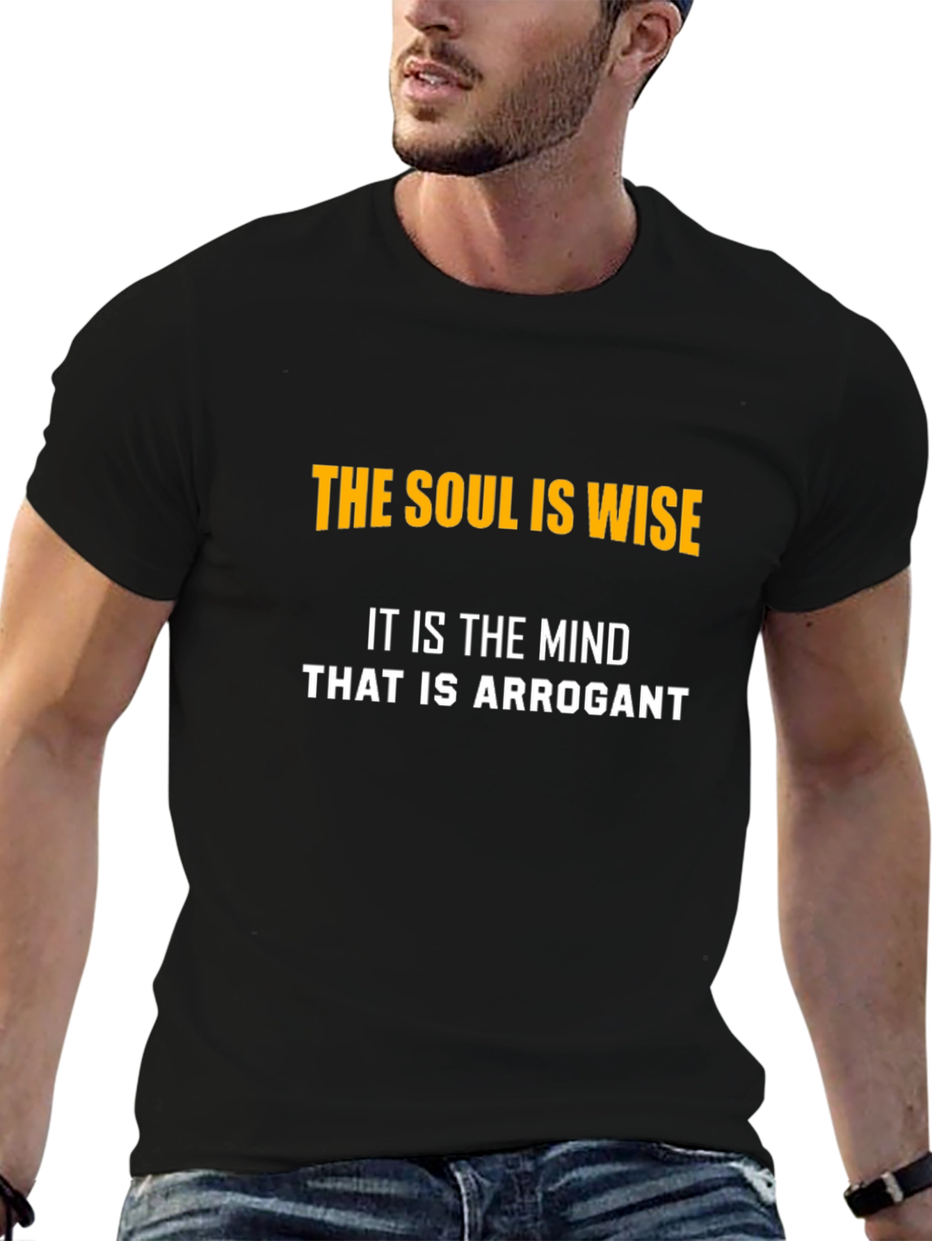 Wise Soul Graphic T-Shirt - Black Cotton Tee