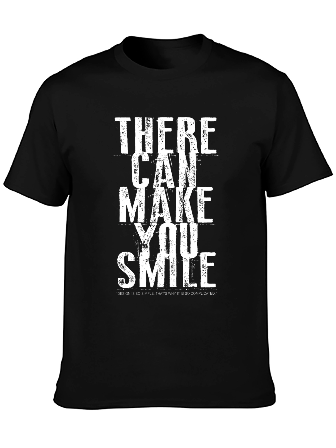 Trendy Smile Graphic Tee - Stylish Black T-Shirt