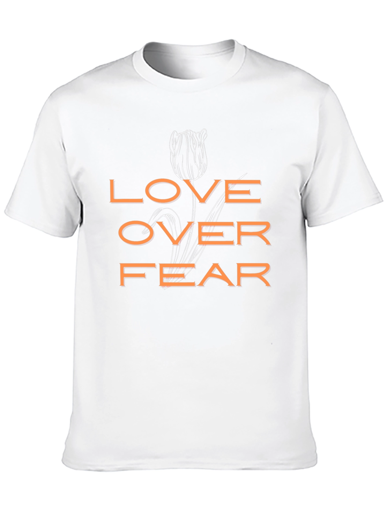 Love Over Fear Graphic Print Black T-Shirt
