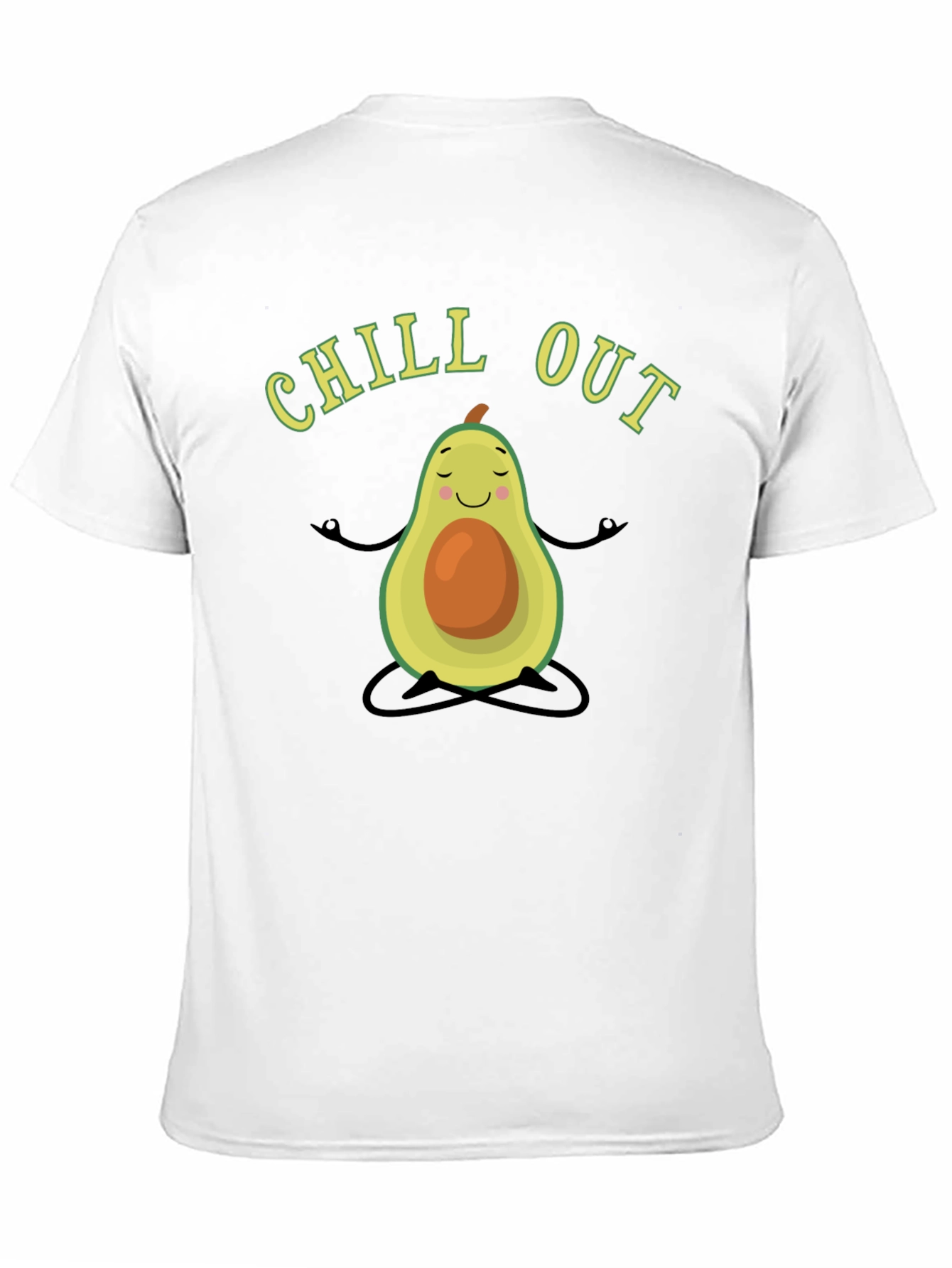 Chill Out Avocado Meditation T-Shirt - Black