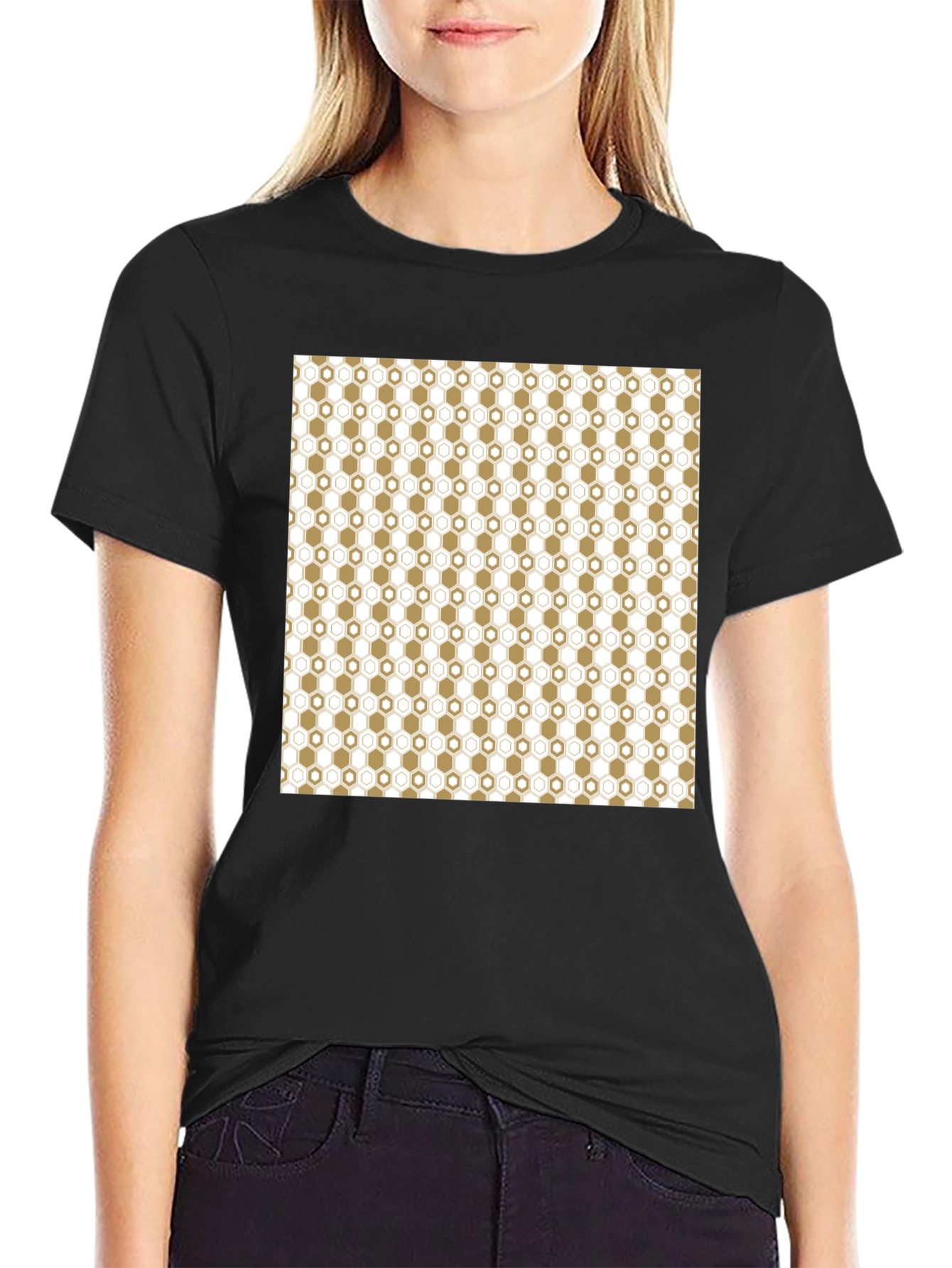 Geometric Honeycomb Pattern T-Shirt