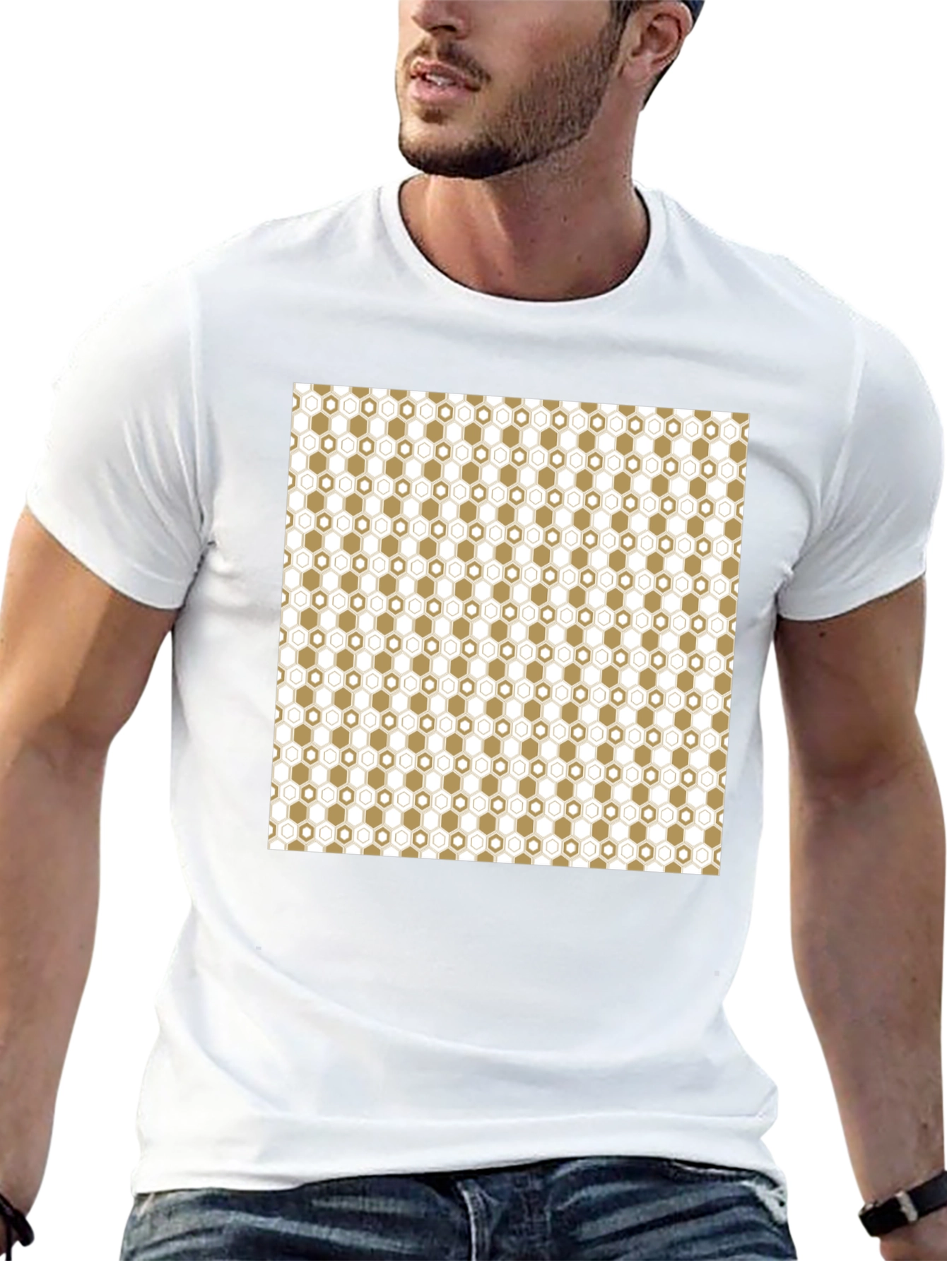 Geometric Honeycomb Pattern T-Shirt