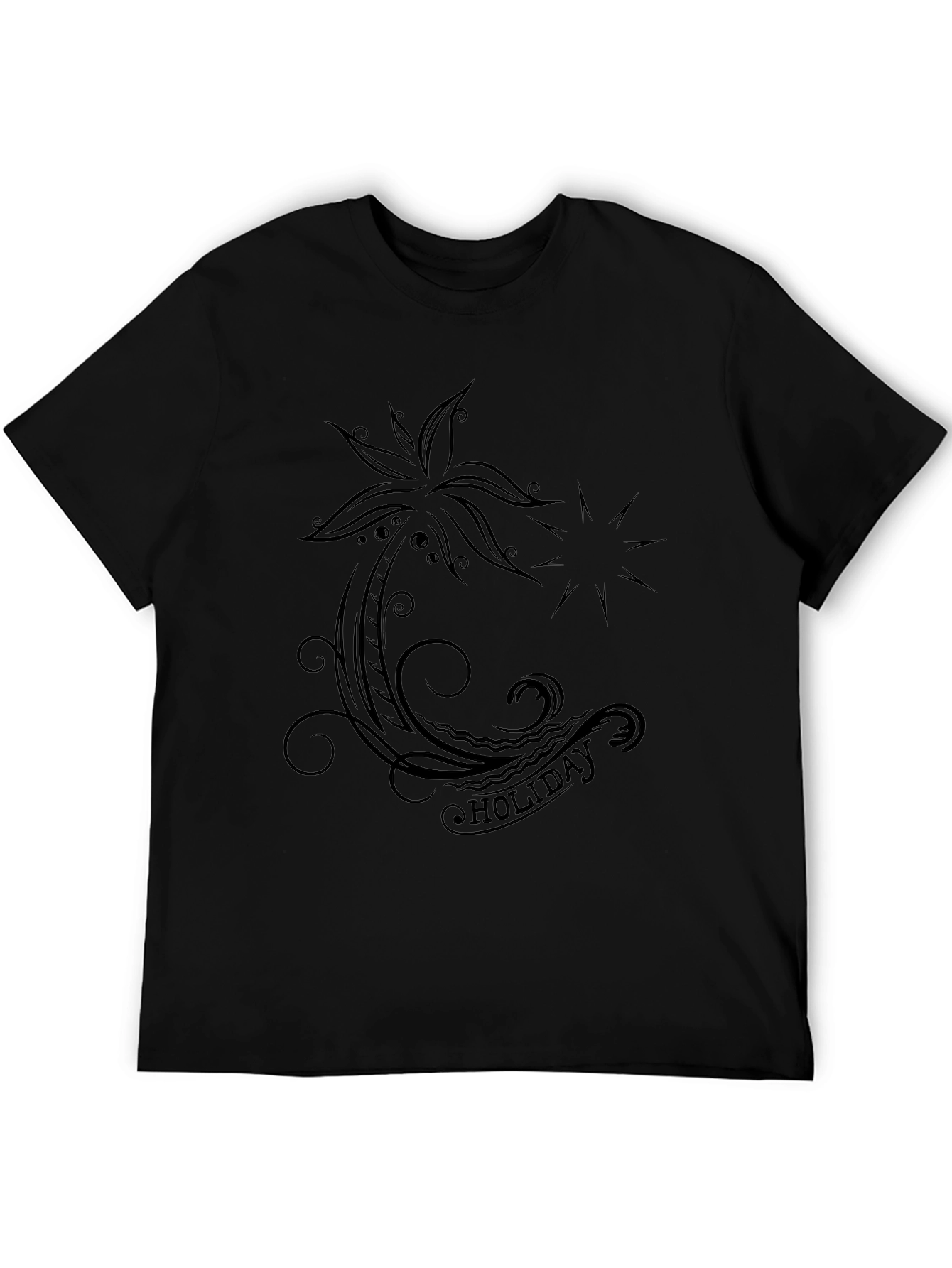 Holiday Vibes Black Graphic Tee