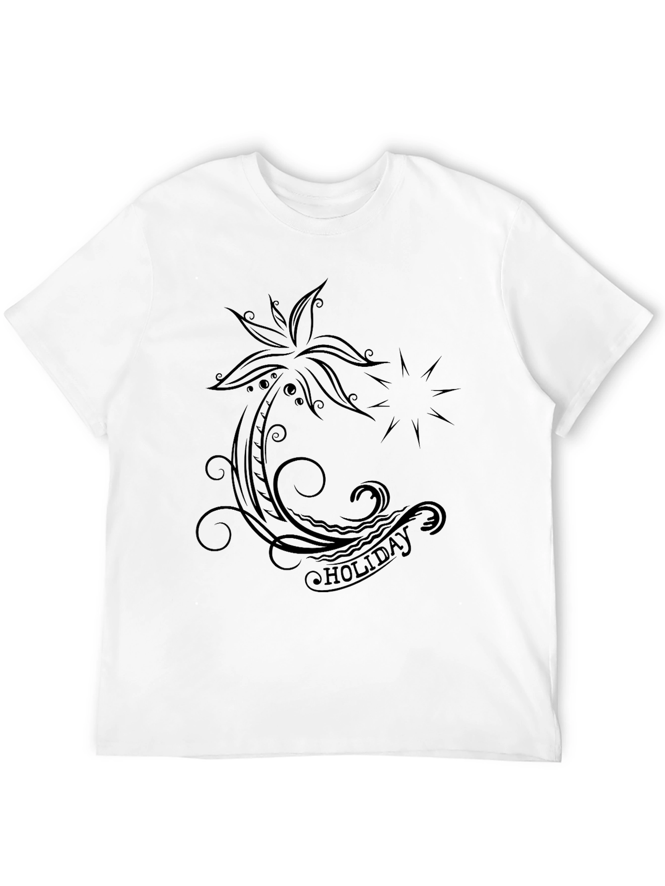 Holiday Vibes Black Graphic Tee