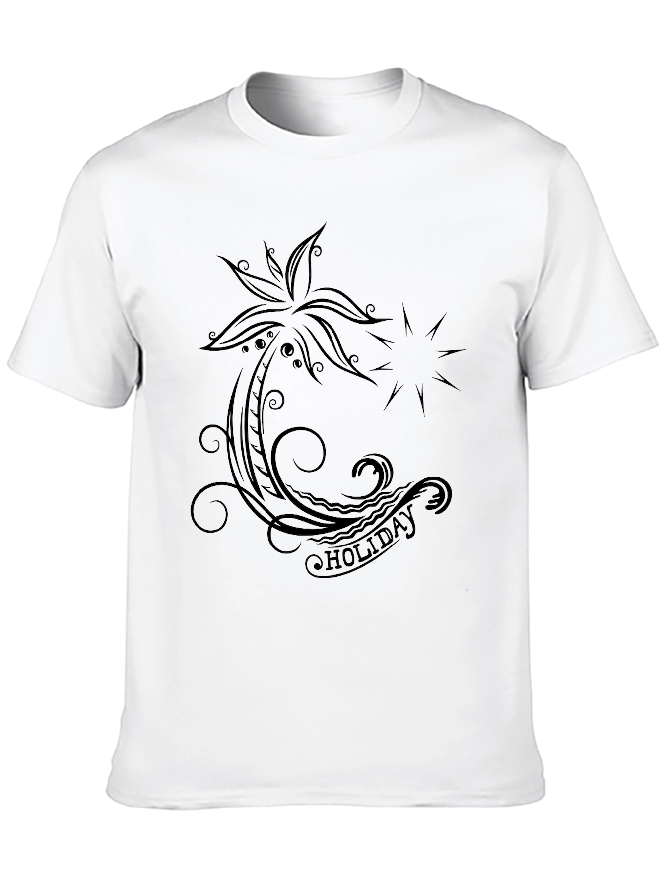 Holiday Vibes Black Graphic Tee