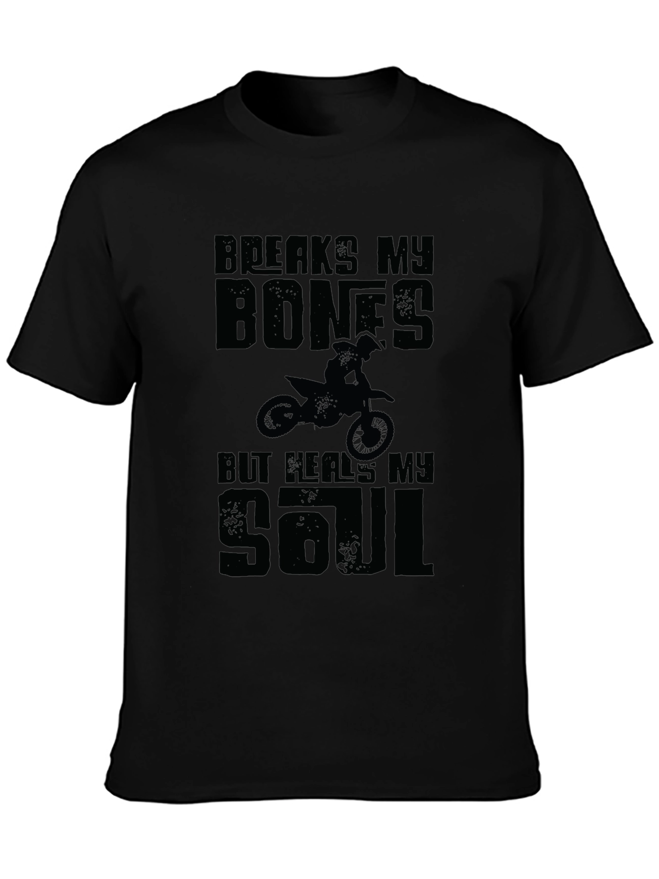 Breaks My Bones Heals My Soul Black Graphic Tee