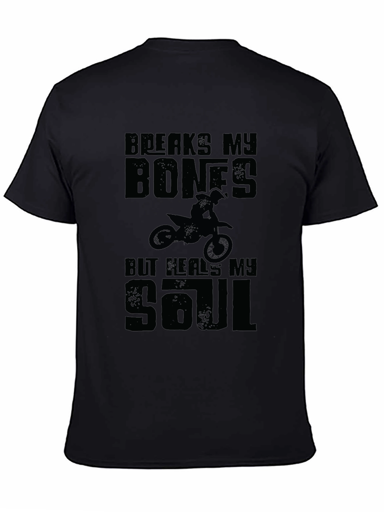 Breaks My Bones Heals My Soul Black Graphic Tee
