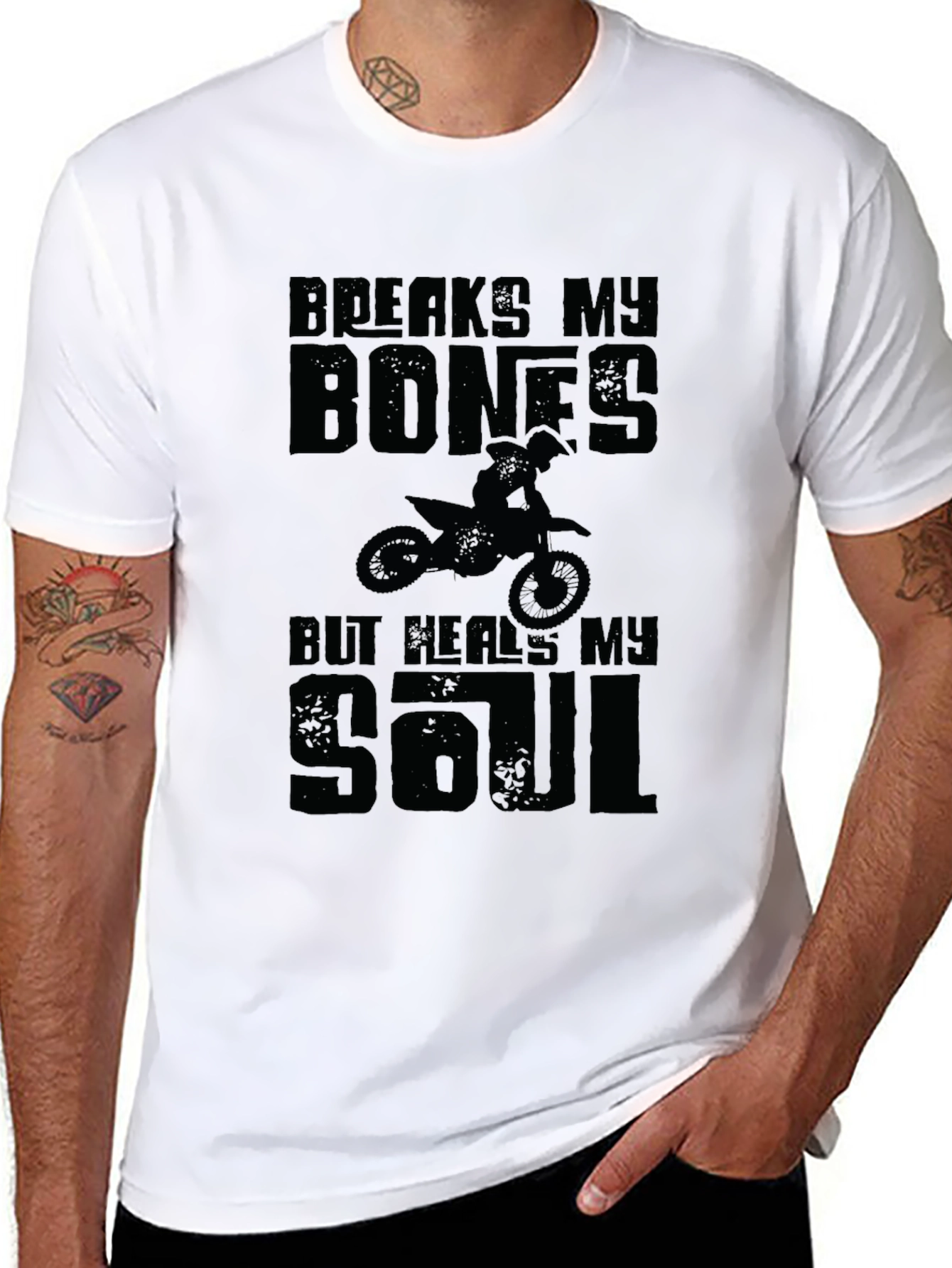 Breaks My Bones Heals My Soul Black Graphic Tee
