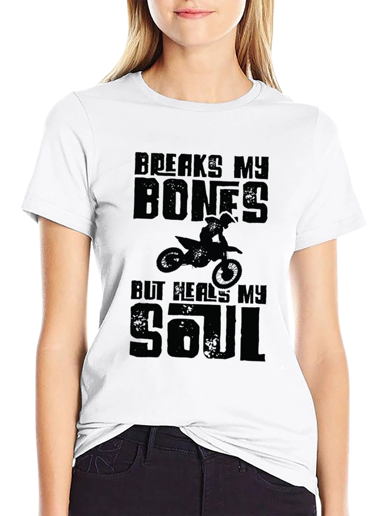 Breaks My Bones Heals My Soul Black Graphic Tee