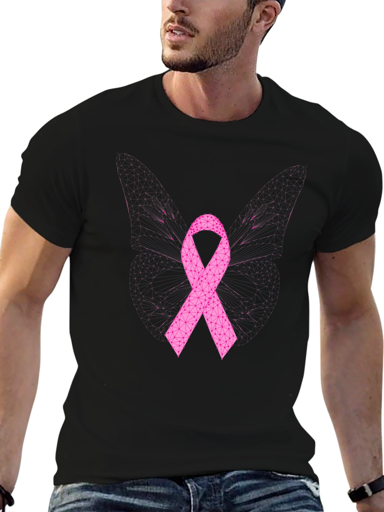 Pink Ribbon Support T-Shirt - Awareness Tee
