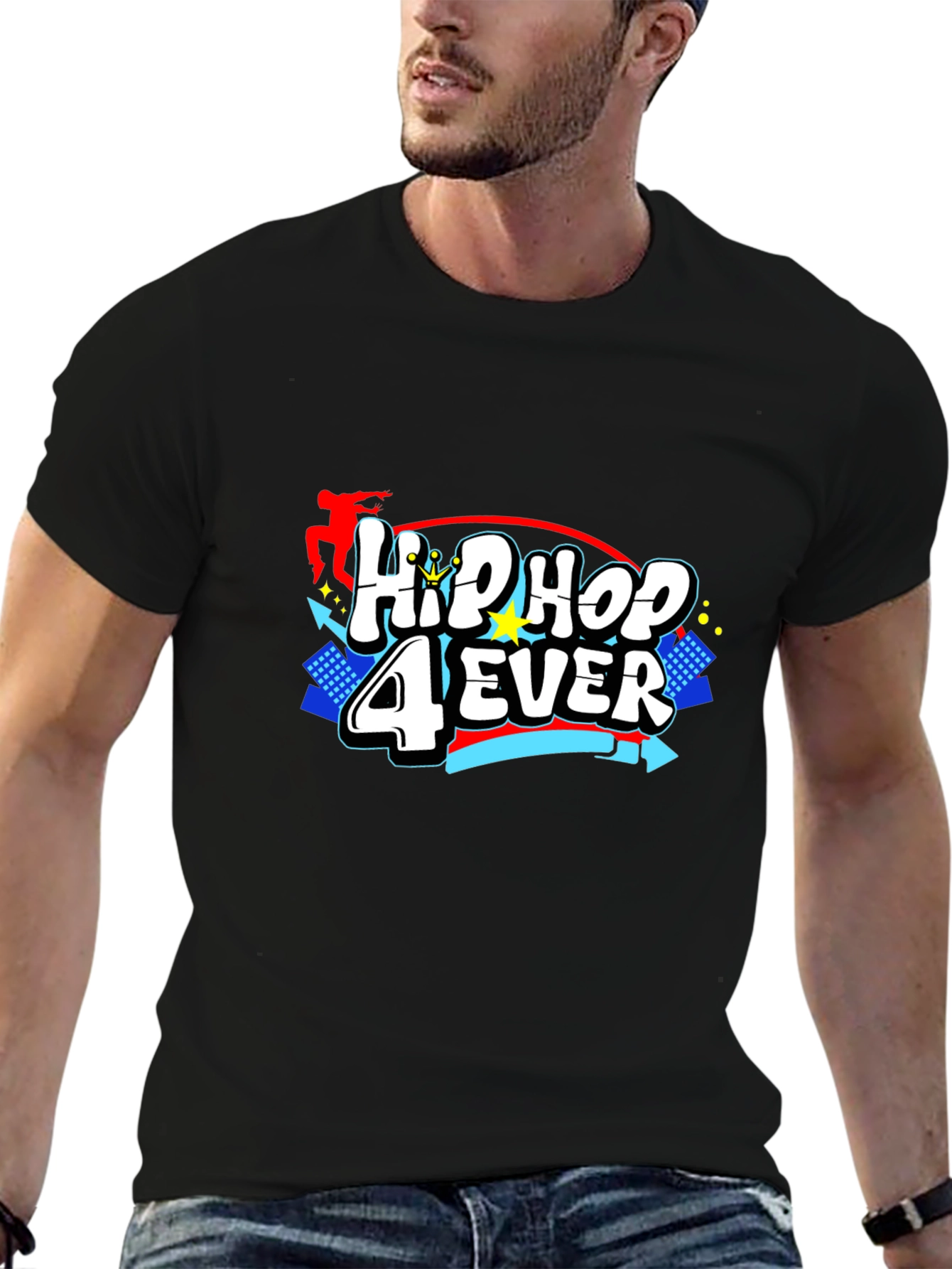 Hip Hop 4 Ever Black T-Shirt