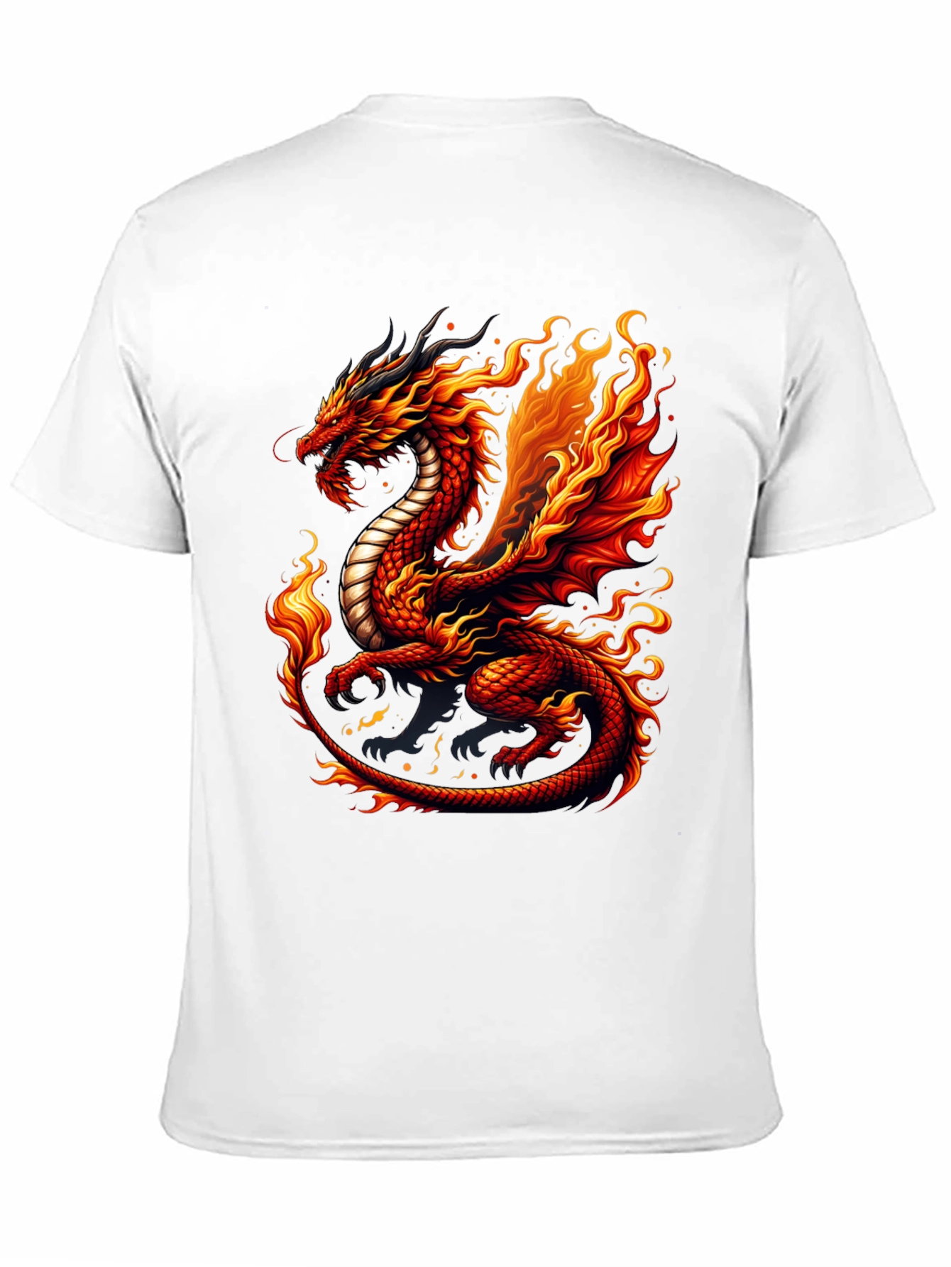Fiery Dragon Graphic Tee - Unique Design