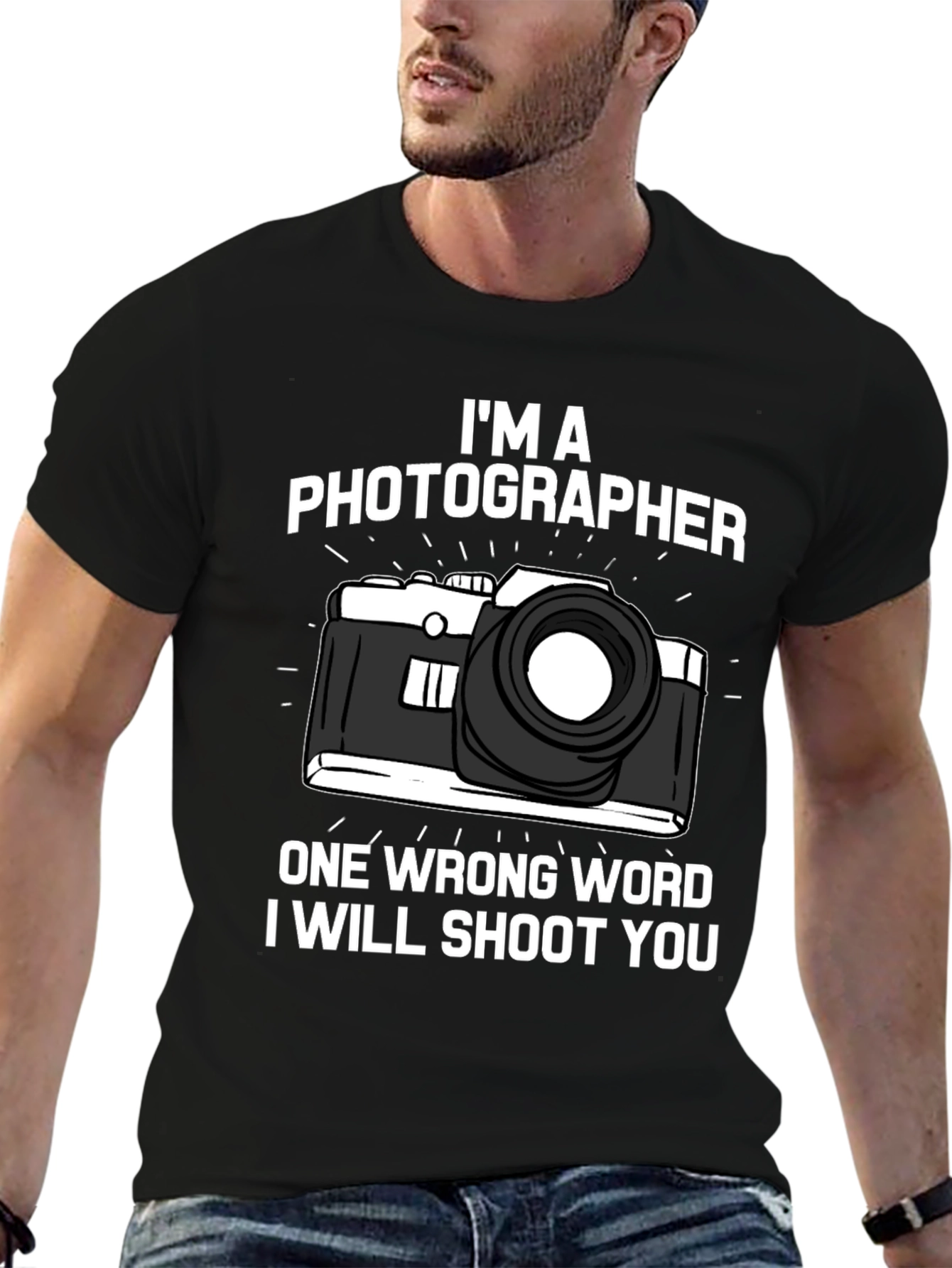 Photographer T-Shirt: Ill Shoot You Funny Camera Tee