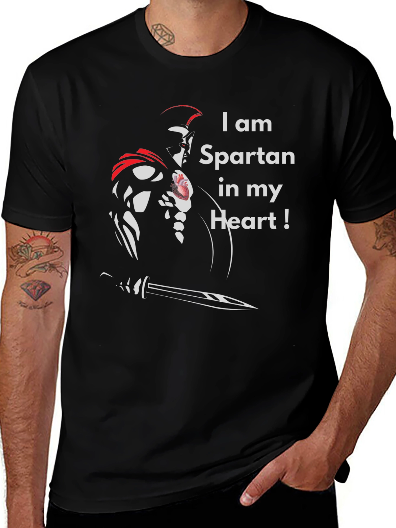 Spartan Heart T-Shirt - Warrior Pride Tee
