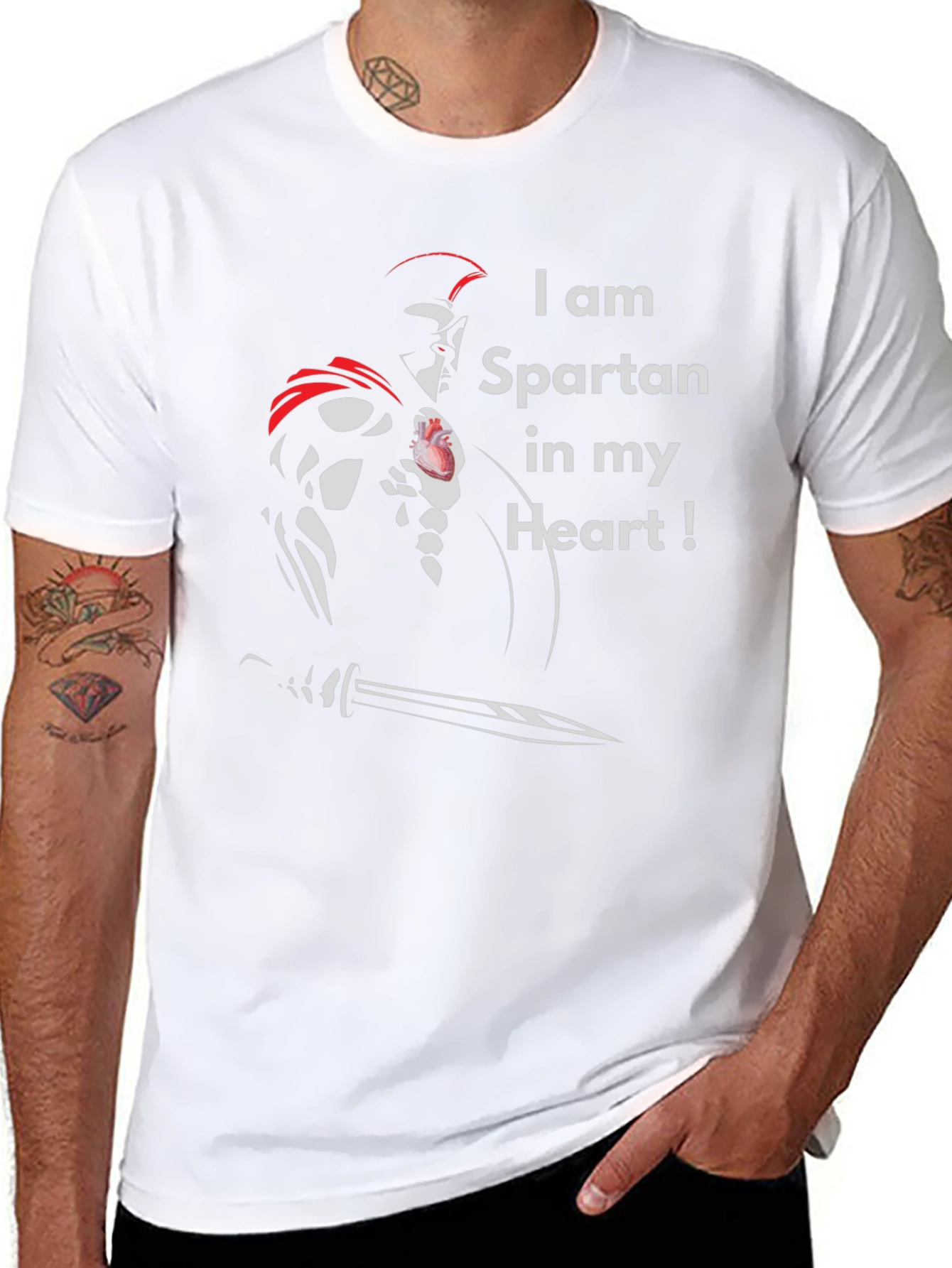 Spartan Heart T-Shirt - Warrior Pride Tee
