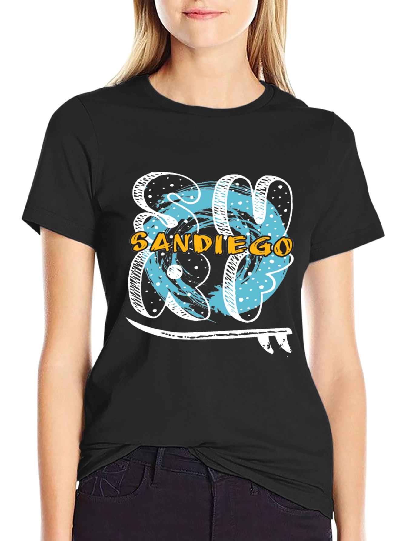 San Diego Surf T-Shirt - Black