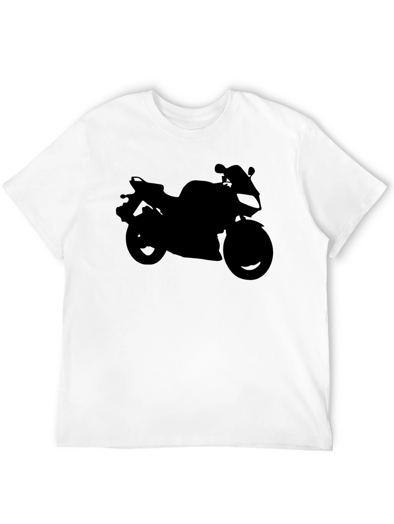 Motorcycle Silhouette Tee - Black Biker T-Shirt