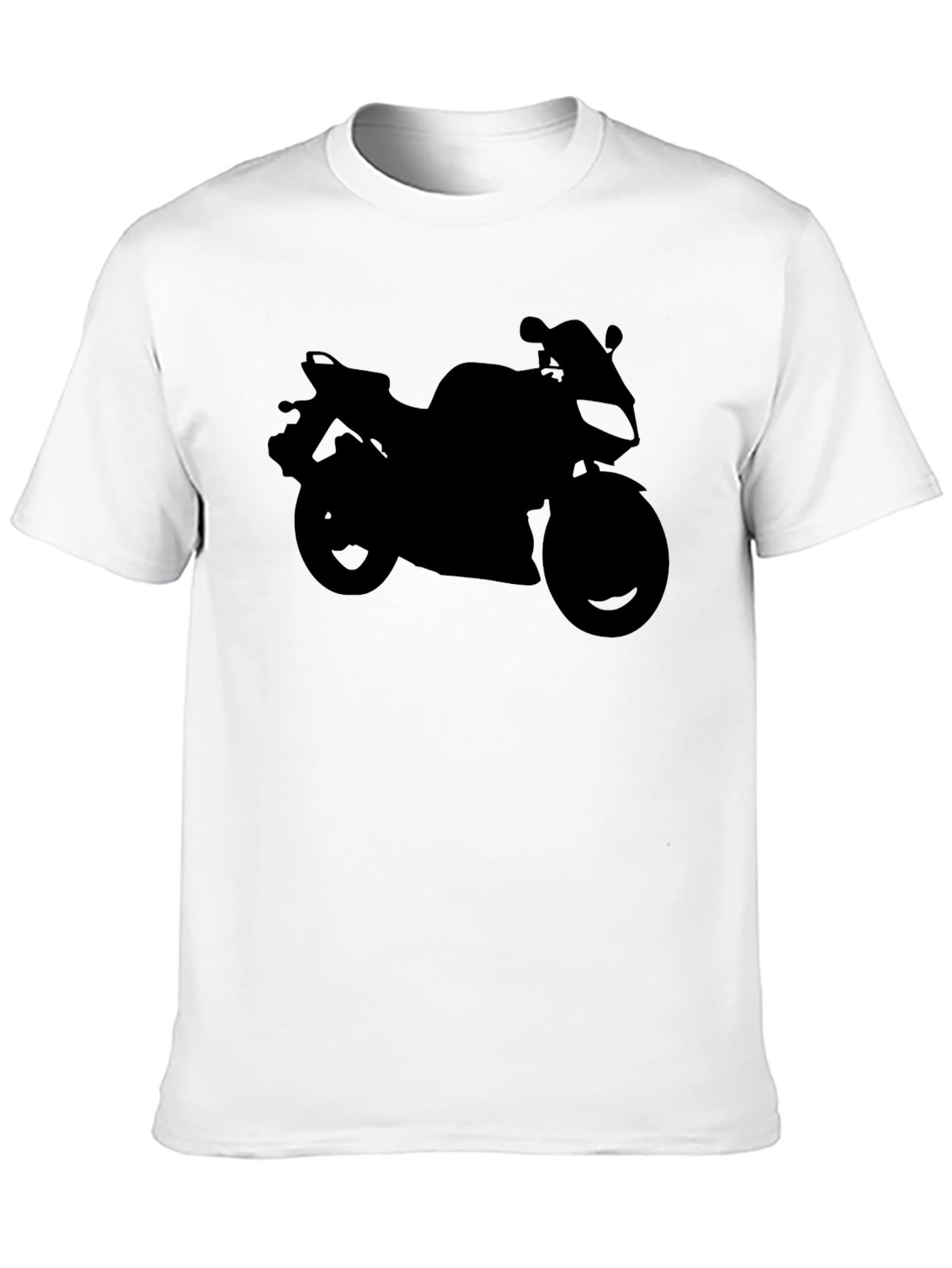 Motorcycle Silhouette Tee - Black Biker T-Shirt