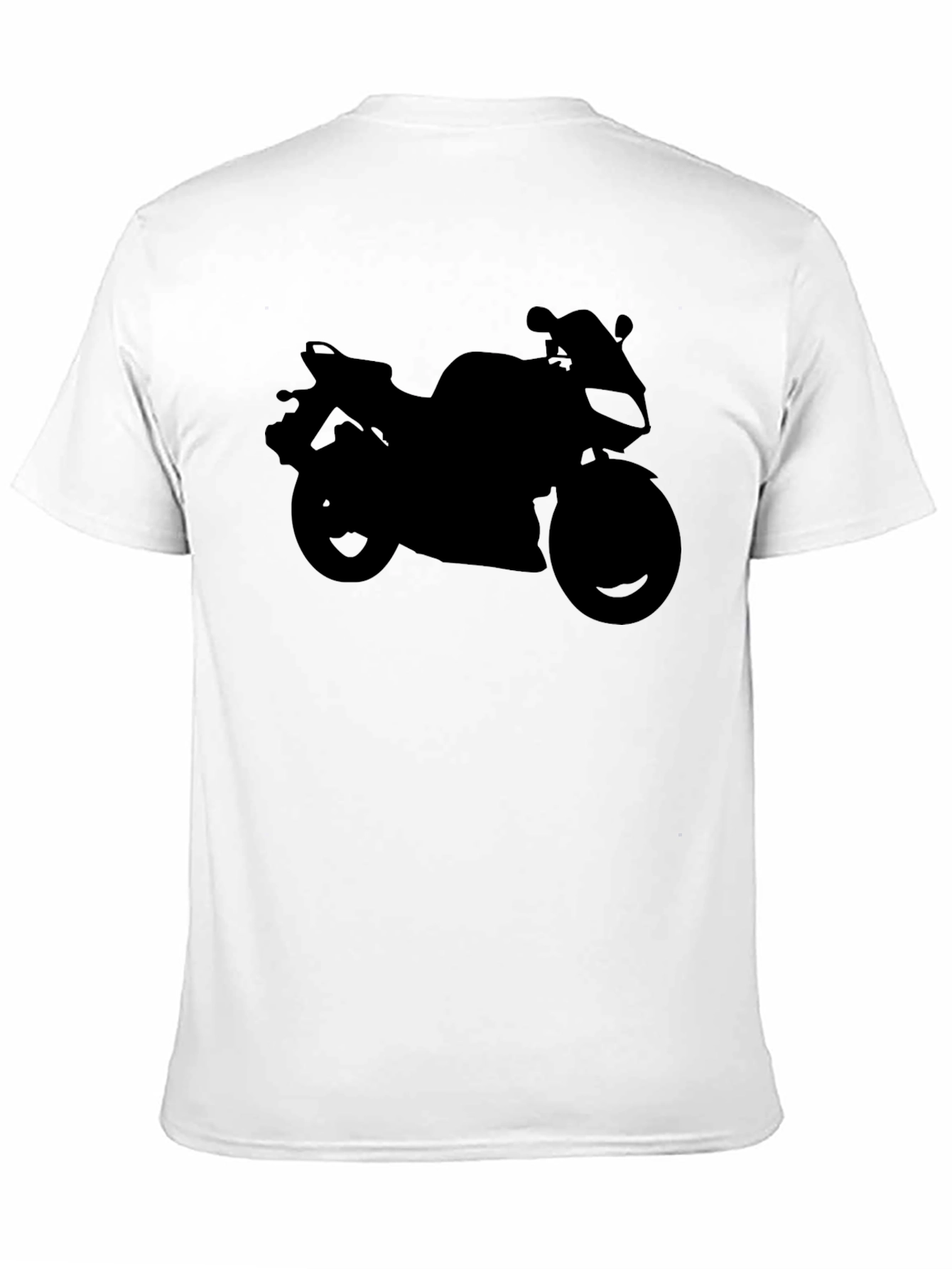 Motorcycle Silhouette Tee - Black Biker T-Shirt