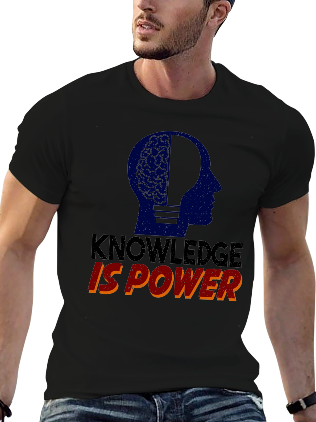Knowledge is Power Graphic Tee - Unisex Black T-Shirt