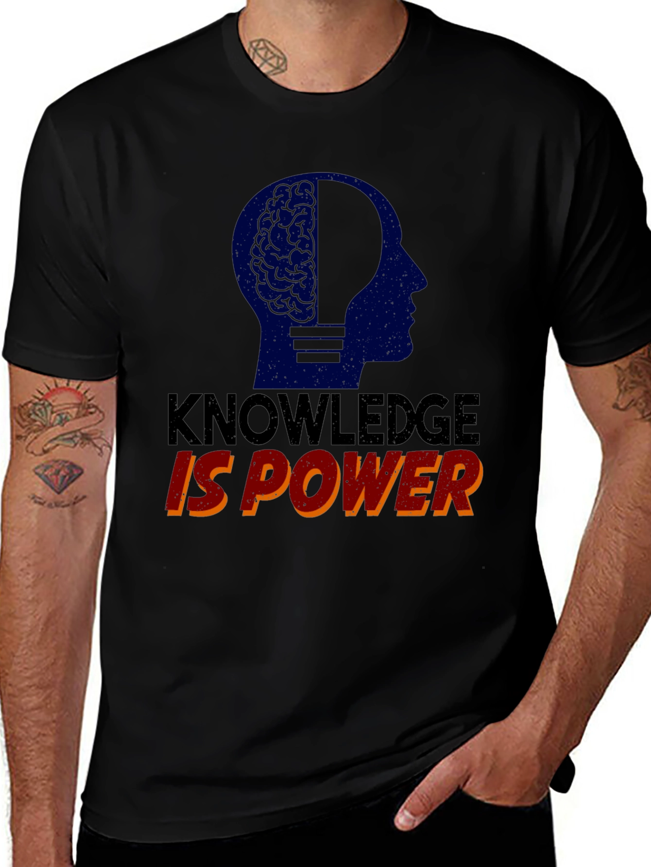 Knowledge is Power Graphic Tee - Unisex Black T-Shirt