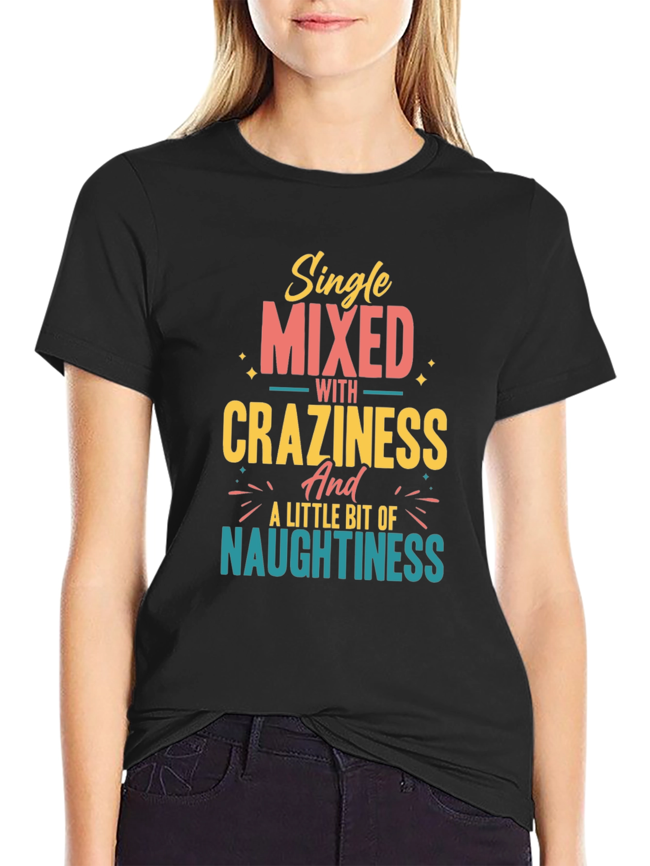 Single Mixed with Craziness Graphic T-Shirt