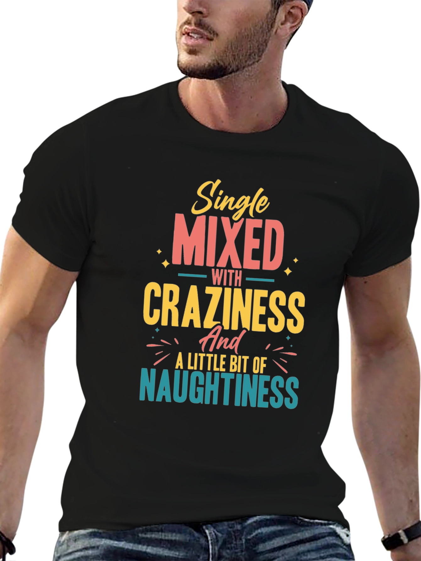 Single Mixed with Craziness Graphic T-Shirt