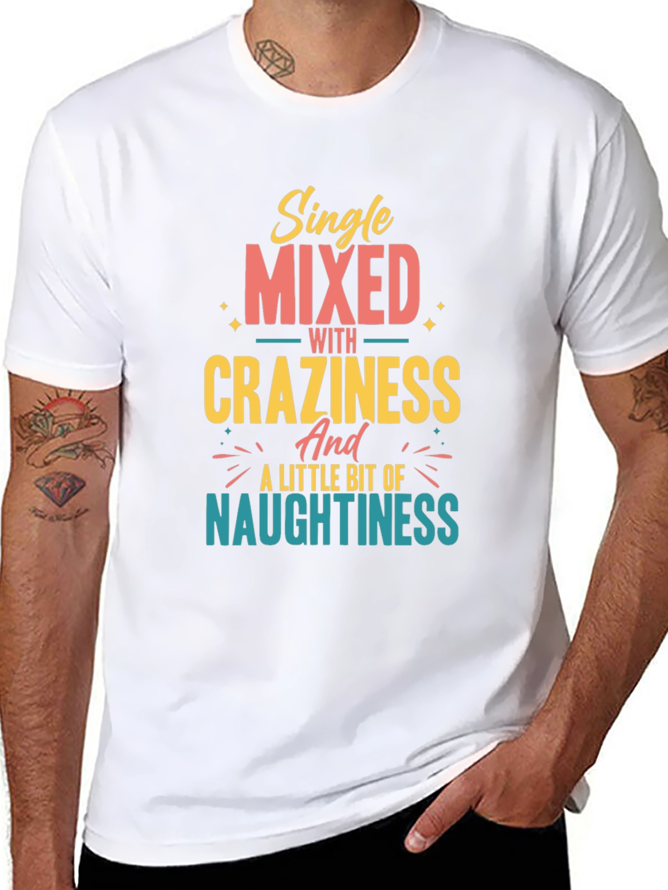 Single Mixed with Craziness Graphic T-Shirt