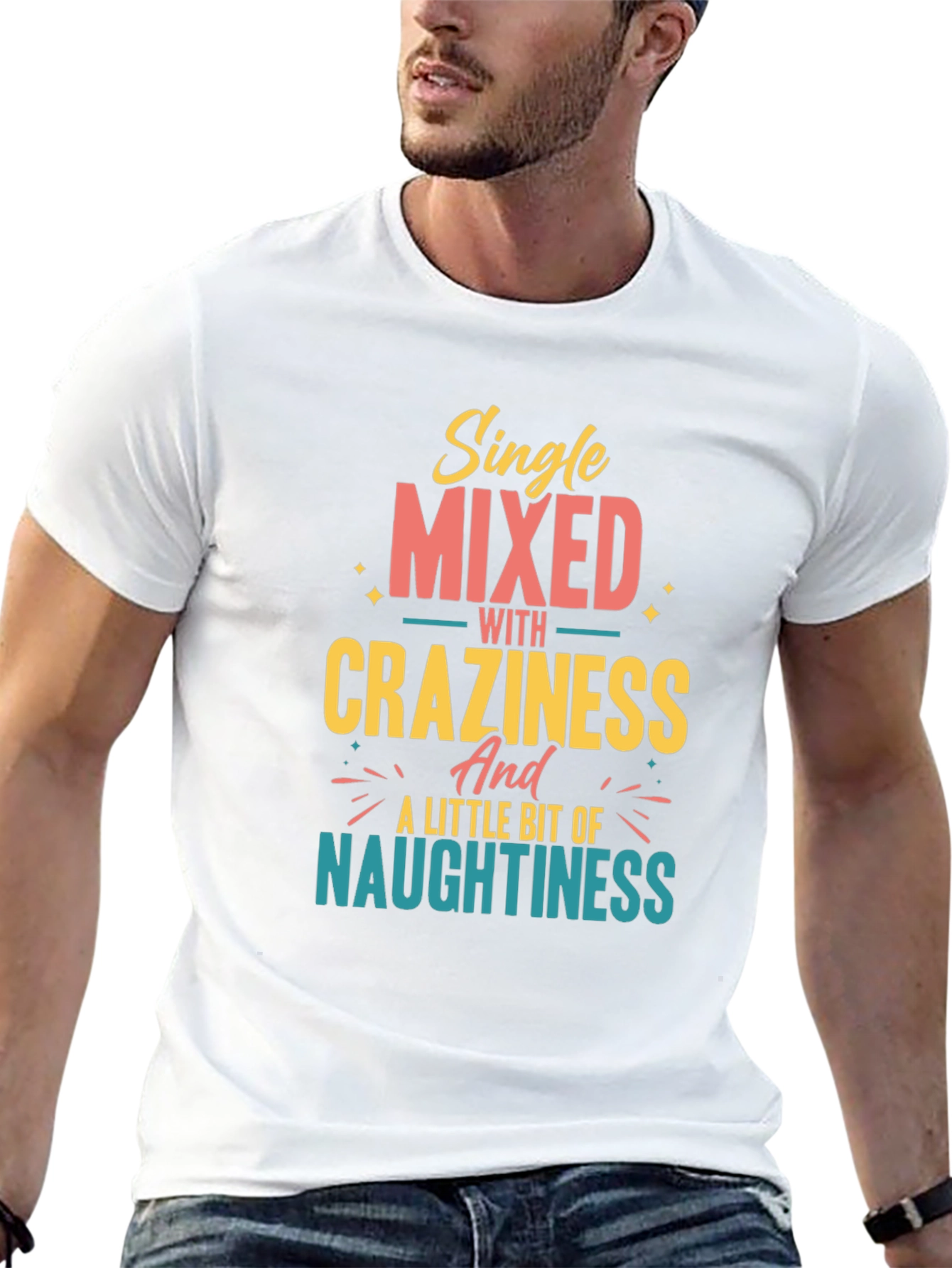 Single Mixed with Craziness Graphic T-Shirt