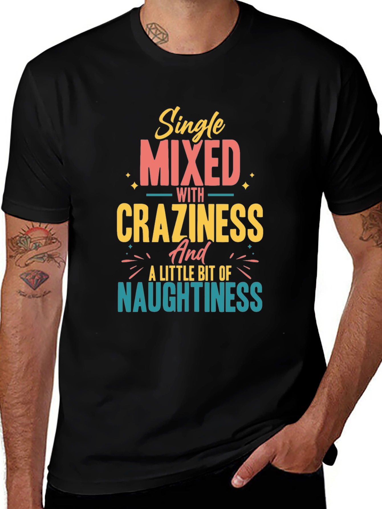 Single Mixed with Craziness Graphic T-Shirt
