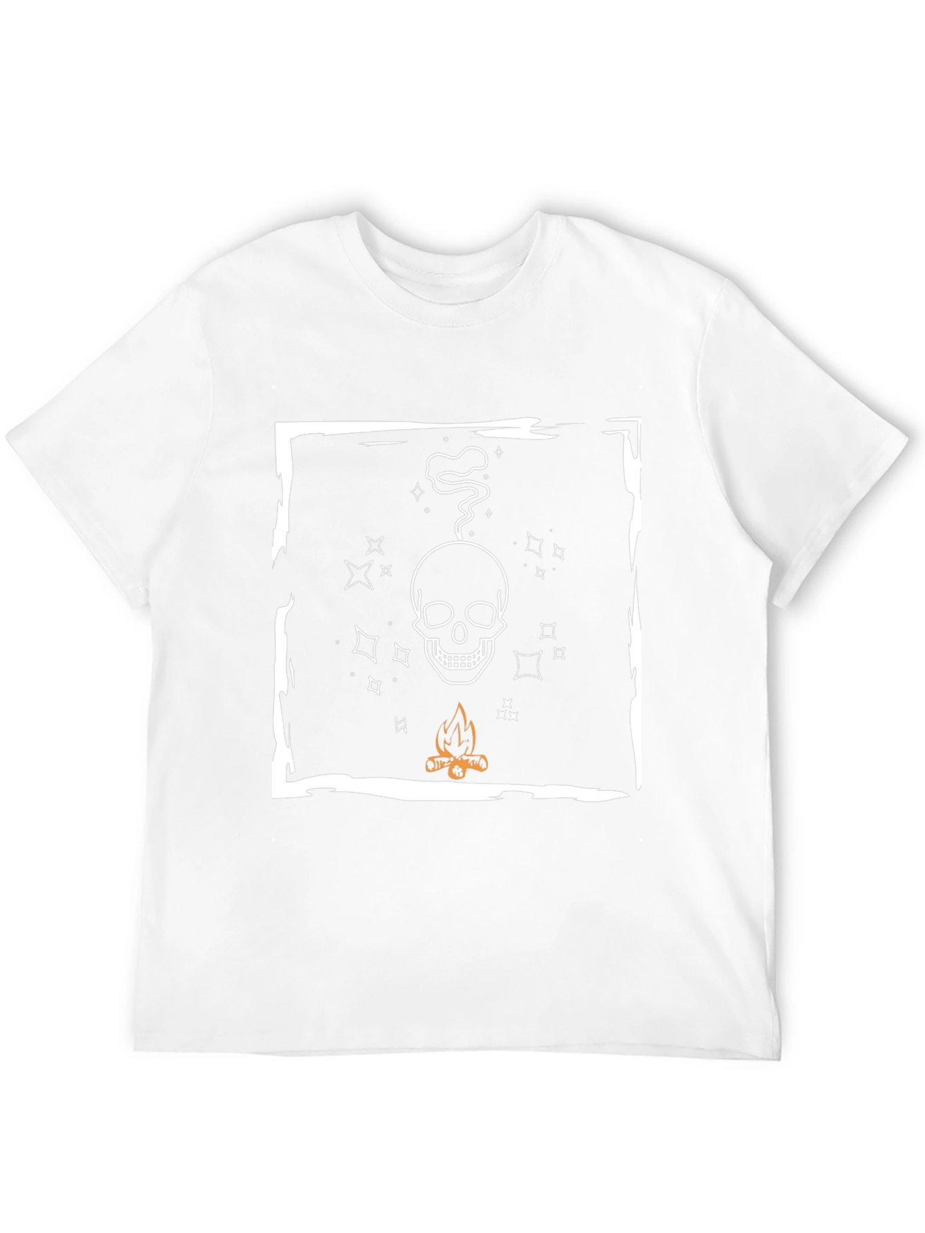 Skull & Campfire Graphic Tee - Cool Black T-Shirt
