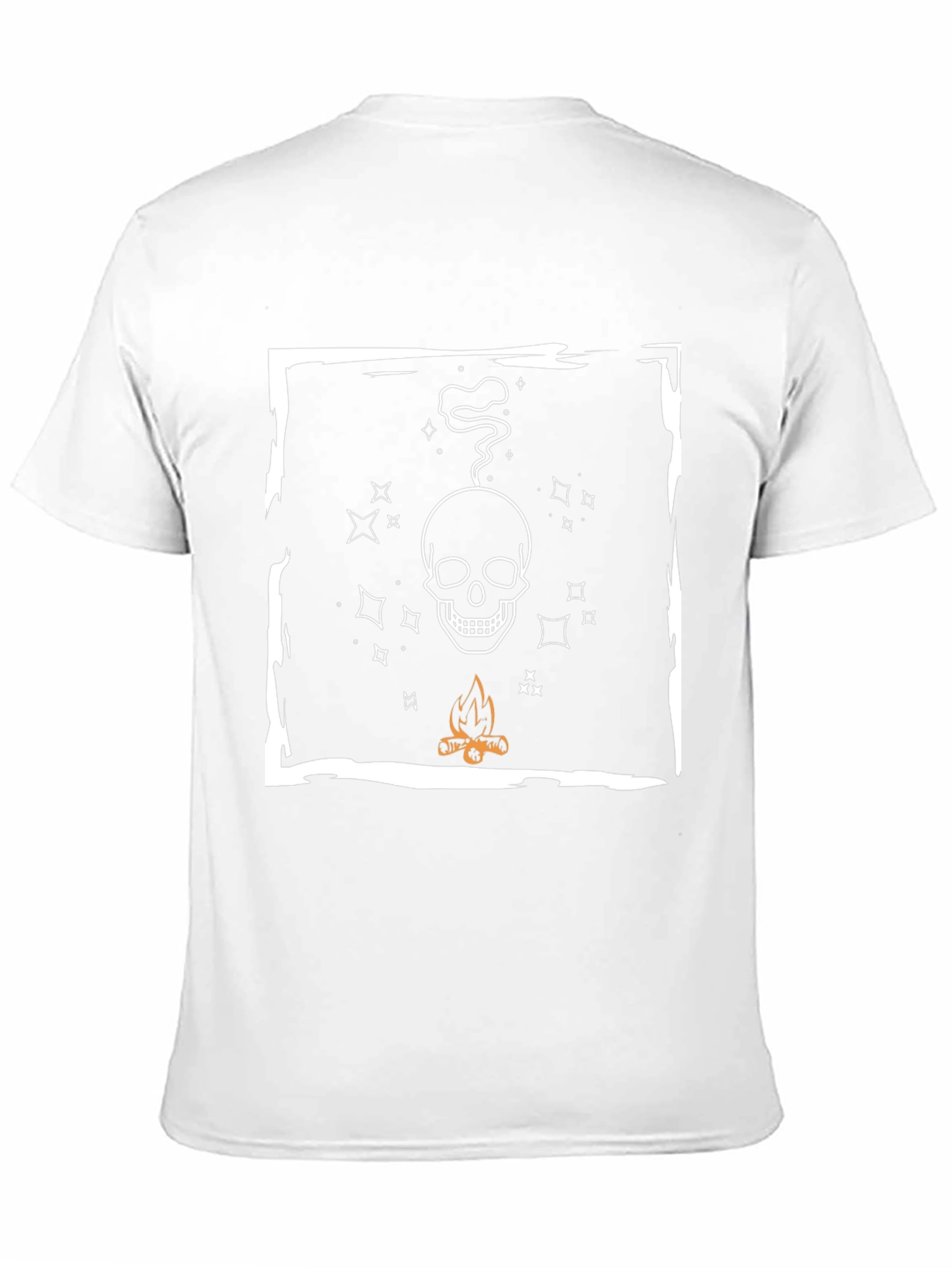 Skull & Campfire Graphic Tee - Cool Black T-Shirt
