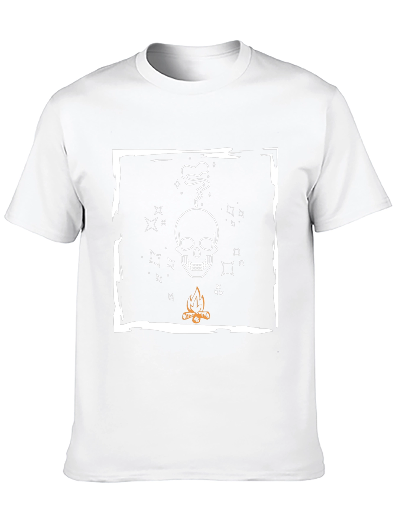 Skull & Campfire Graphic Tee - Cool Black T-Shirt