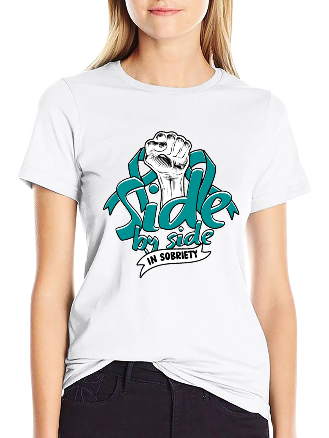 Side by Side in Sobriety Graphic T-Shirt