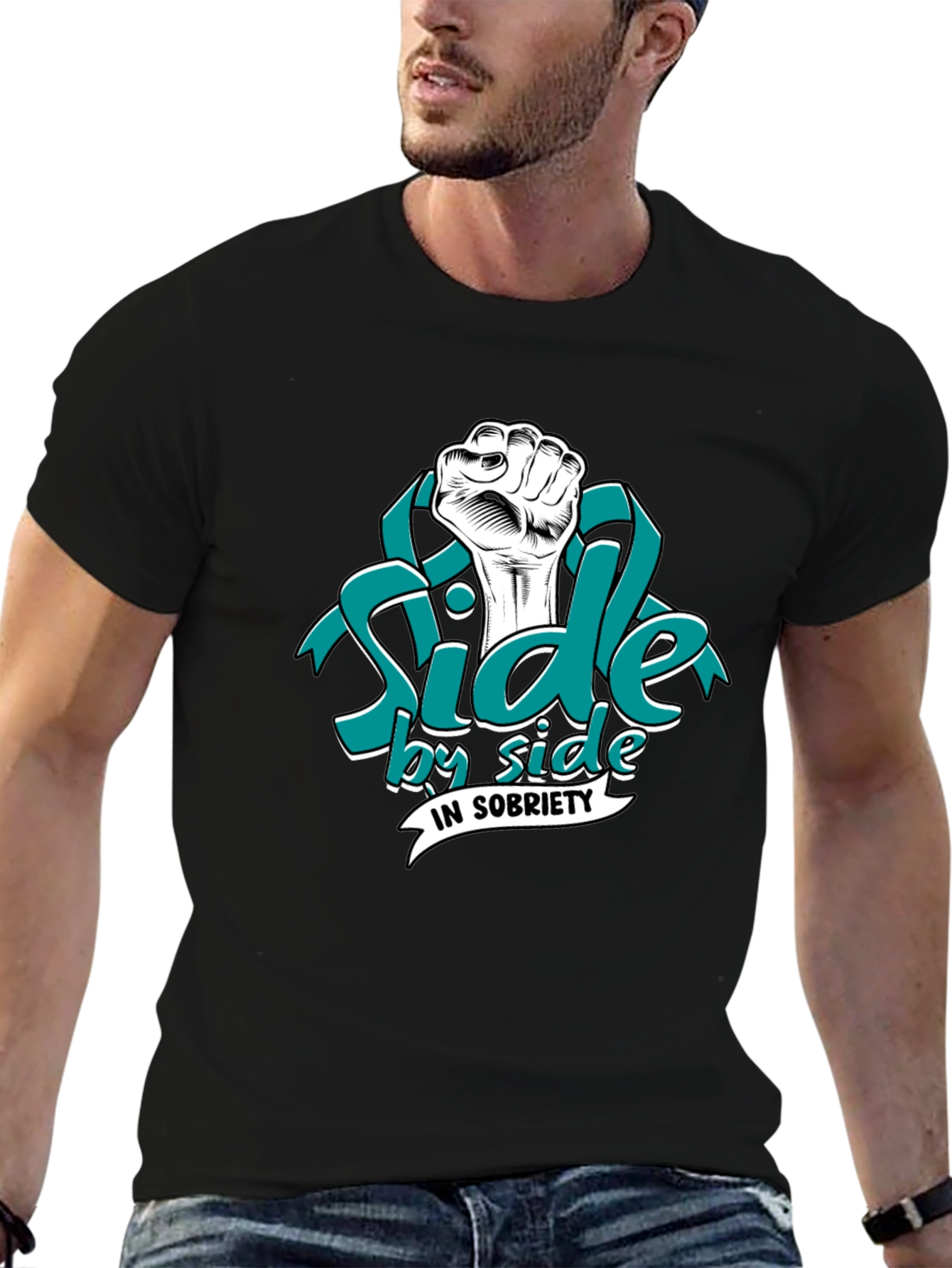 Side by Side in Sobriety Graphic T-Shirt