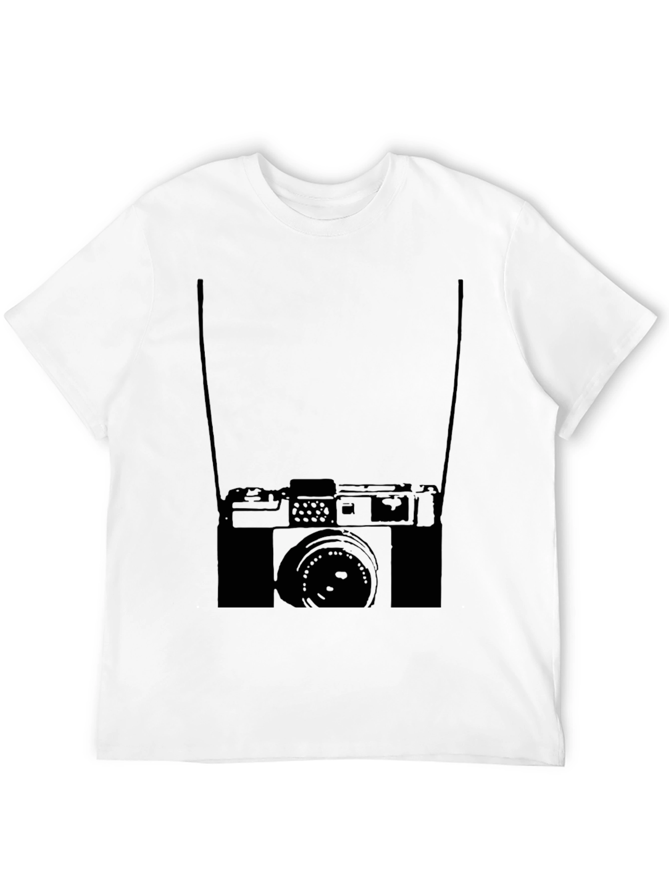 Retro Camera Graphic Black T-Shirt