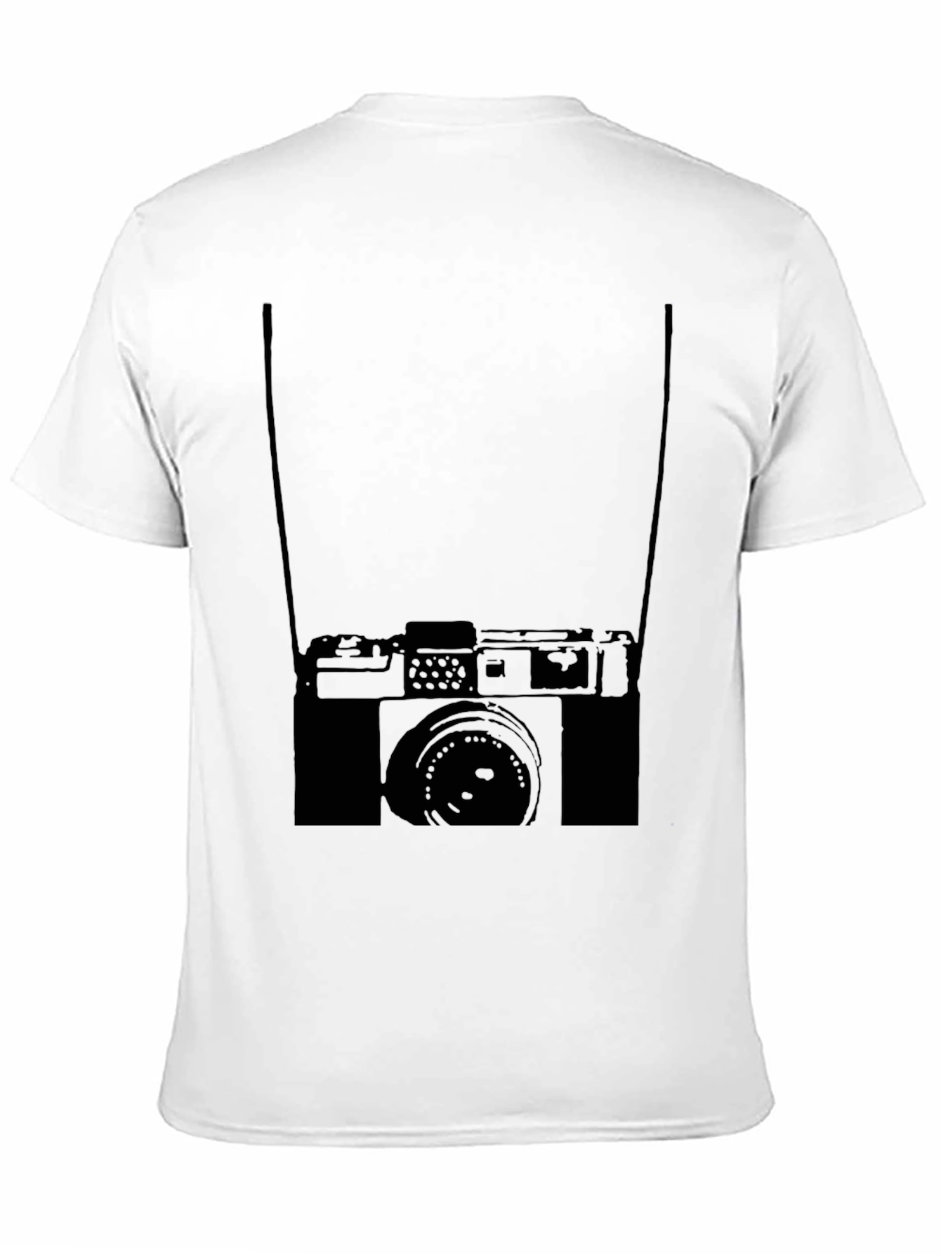 Retro Camera Graphic Black T-Shirt