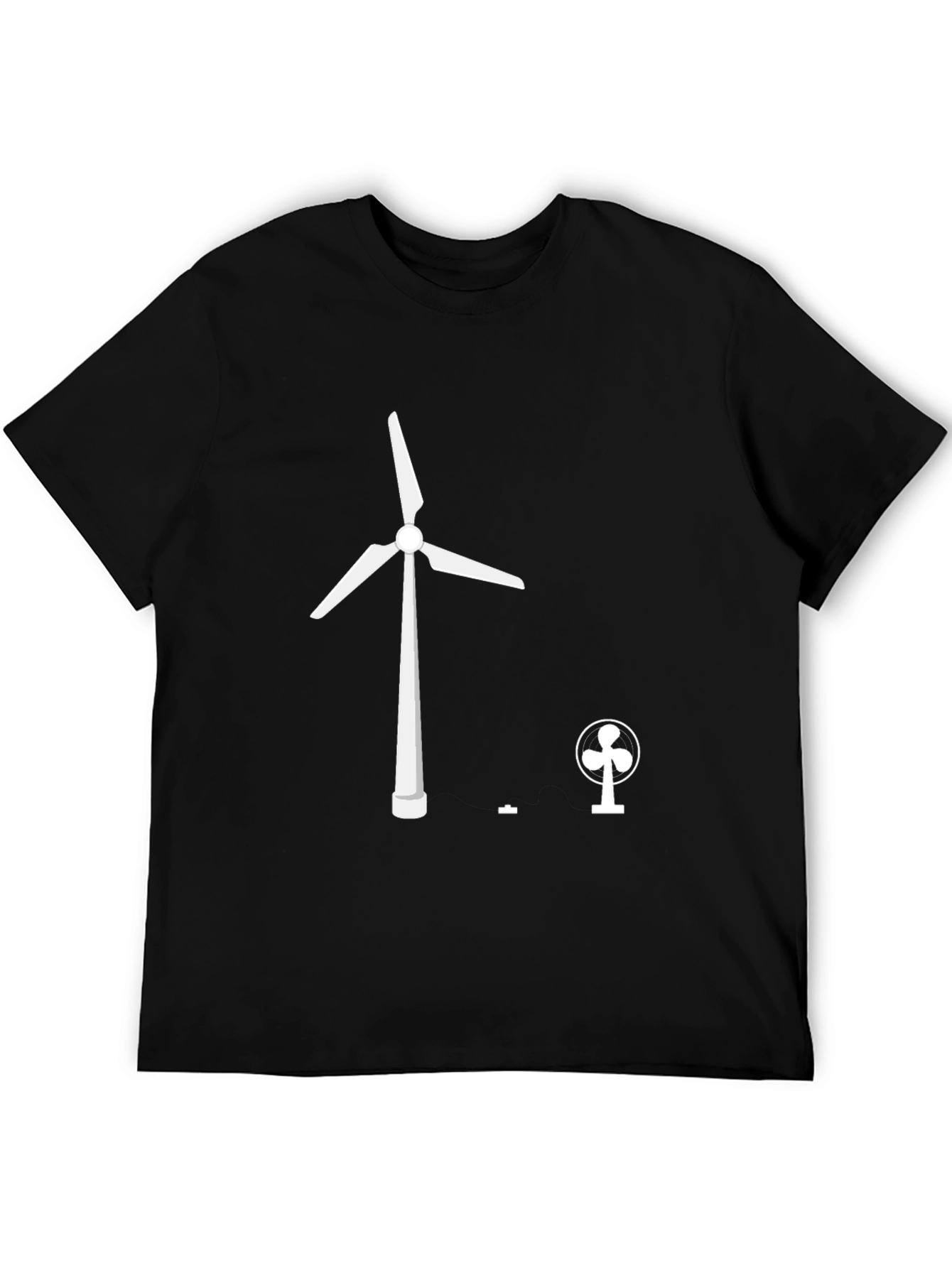 Renewable Energy T-Shirt: Wind Turbine & Fan Design